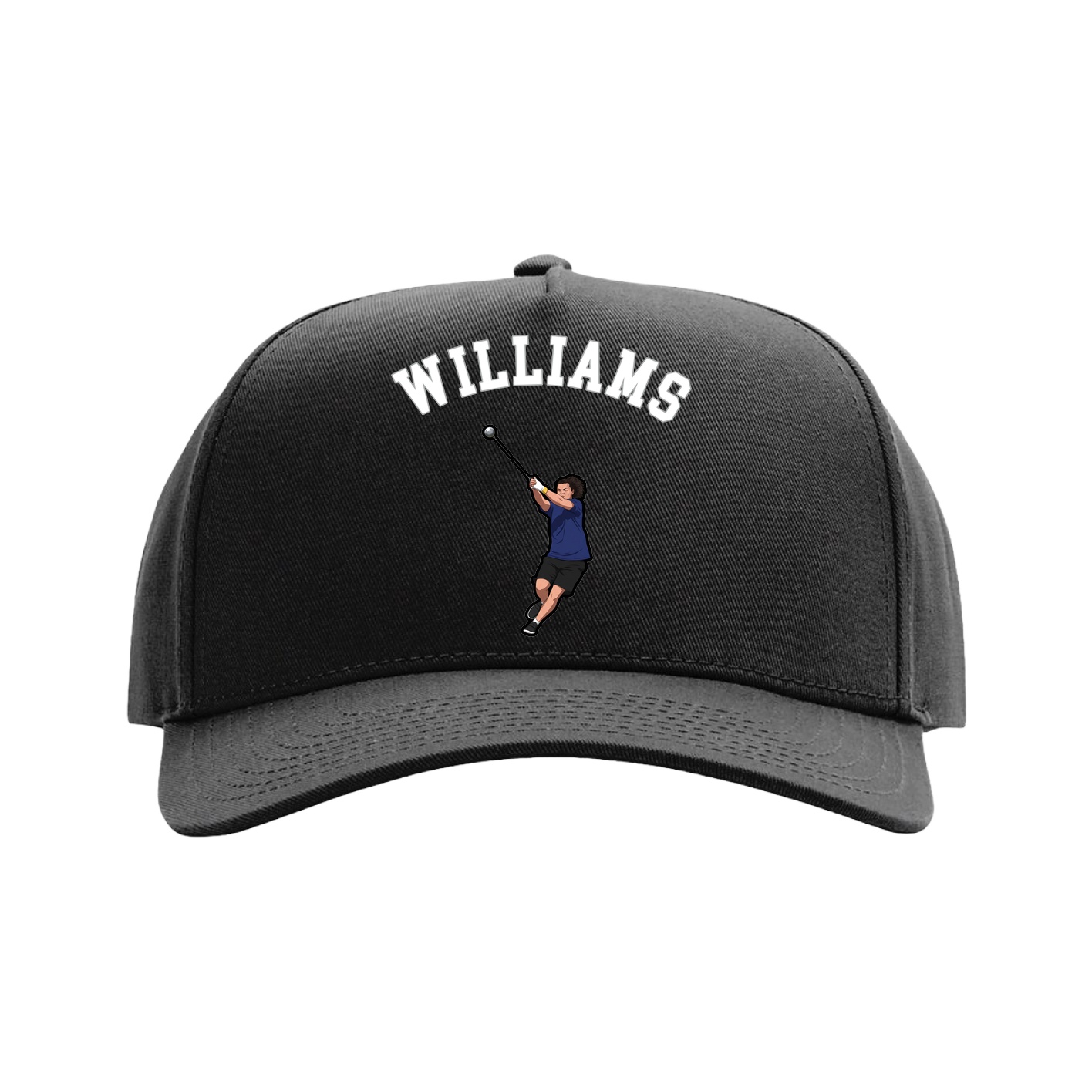 Full Fabric Five-Panel Champ Cap — Shirsey Arch in Black