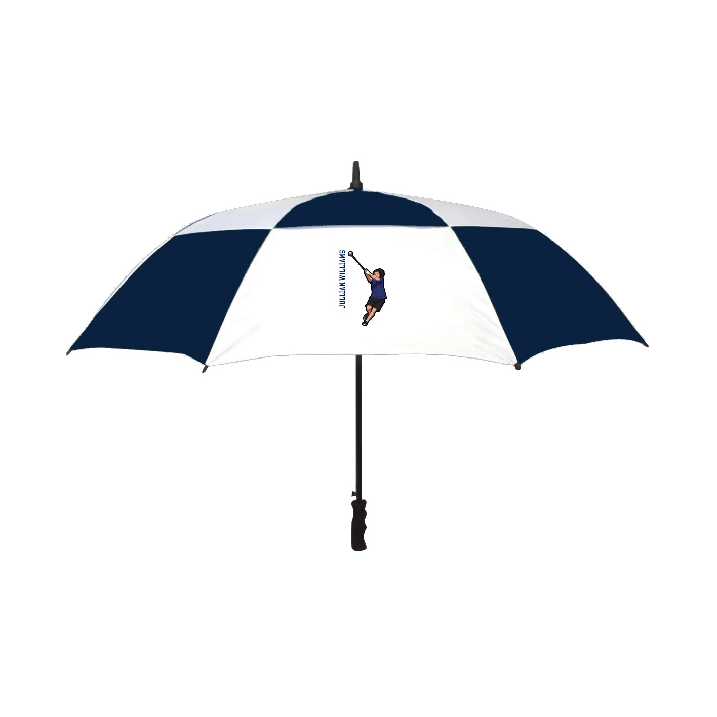 Golf Umbrella — Name Vertical in Navy