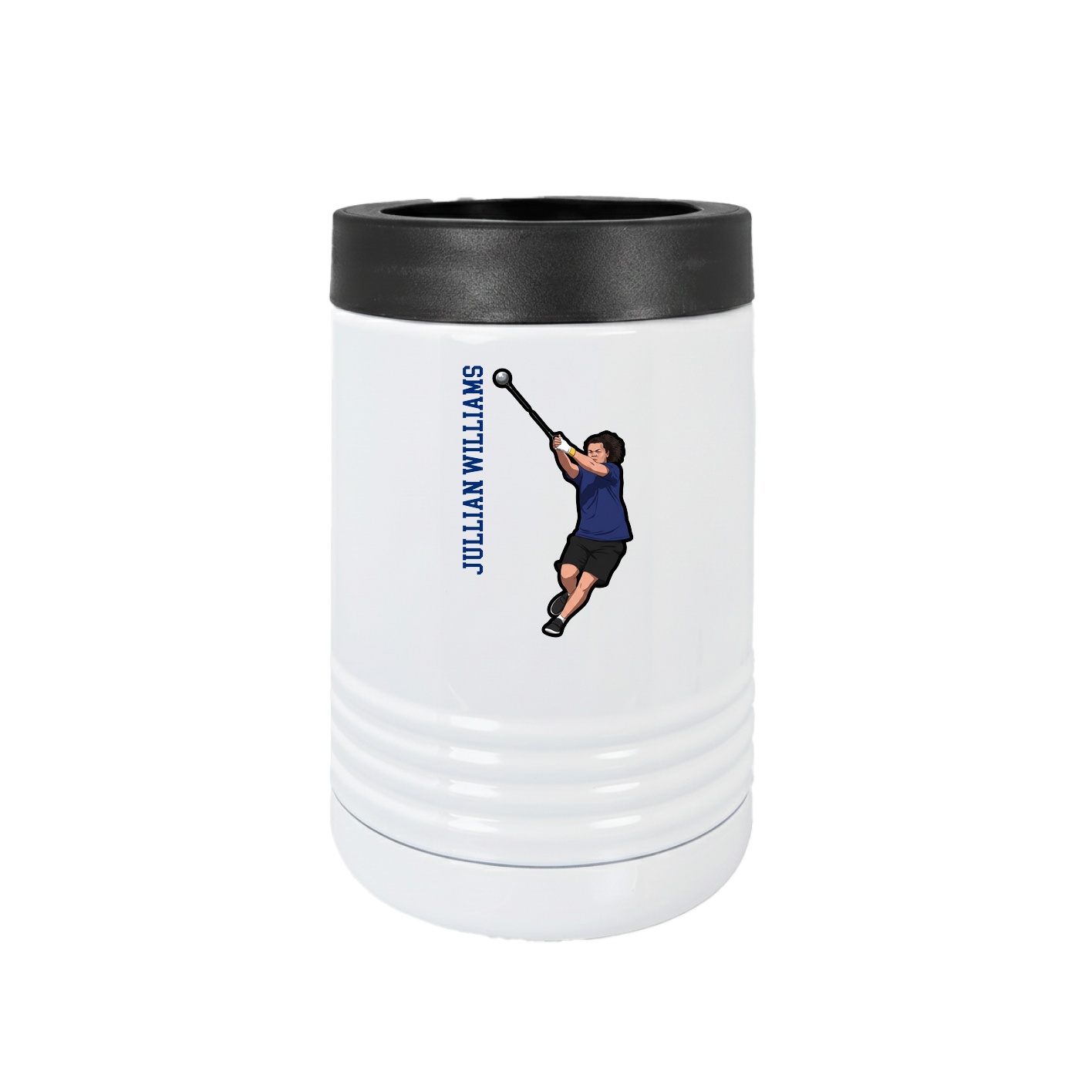 Beverage Holder — Name Vertical in White
