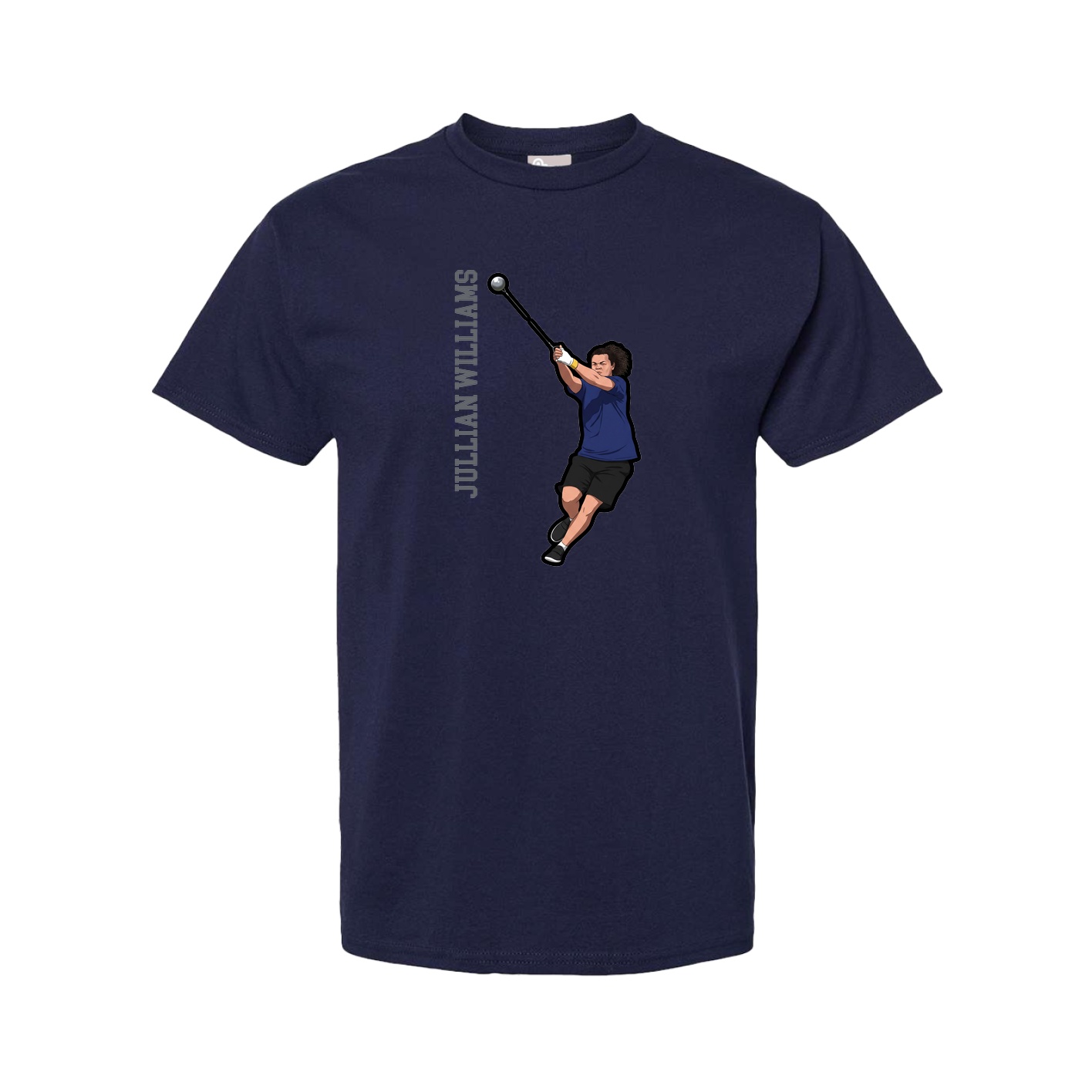 Youth Tee — Name Vertical in Navy
