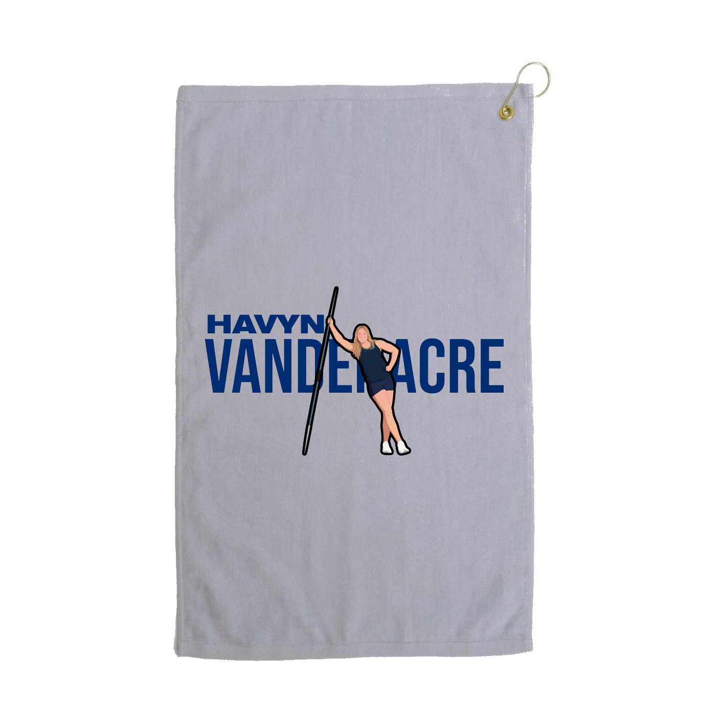 Golf Towel — Player Name in Grey