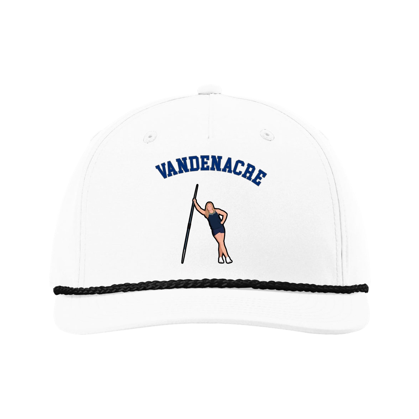 Five-Panel Classic Rope Cap — Shirsey Arch in White