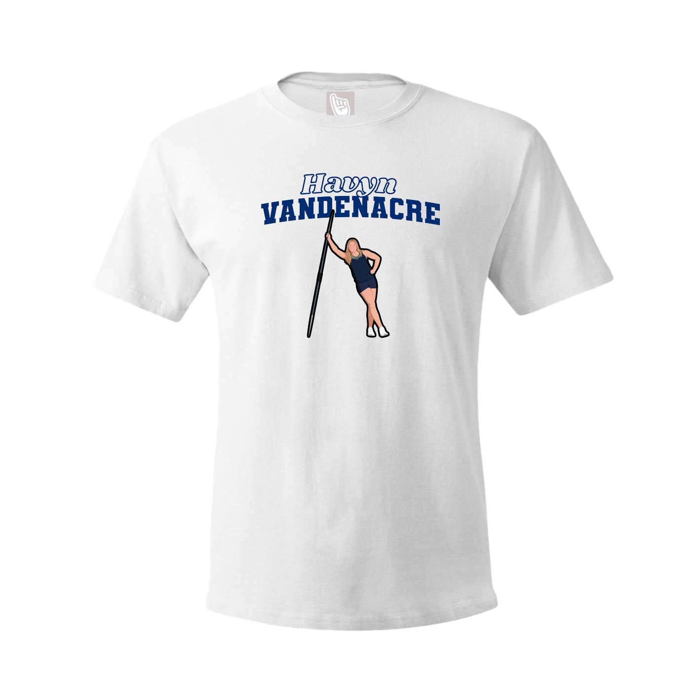 Youth Tee — Name Arch in White