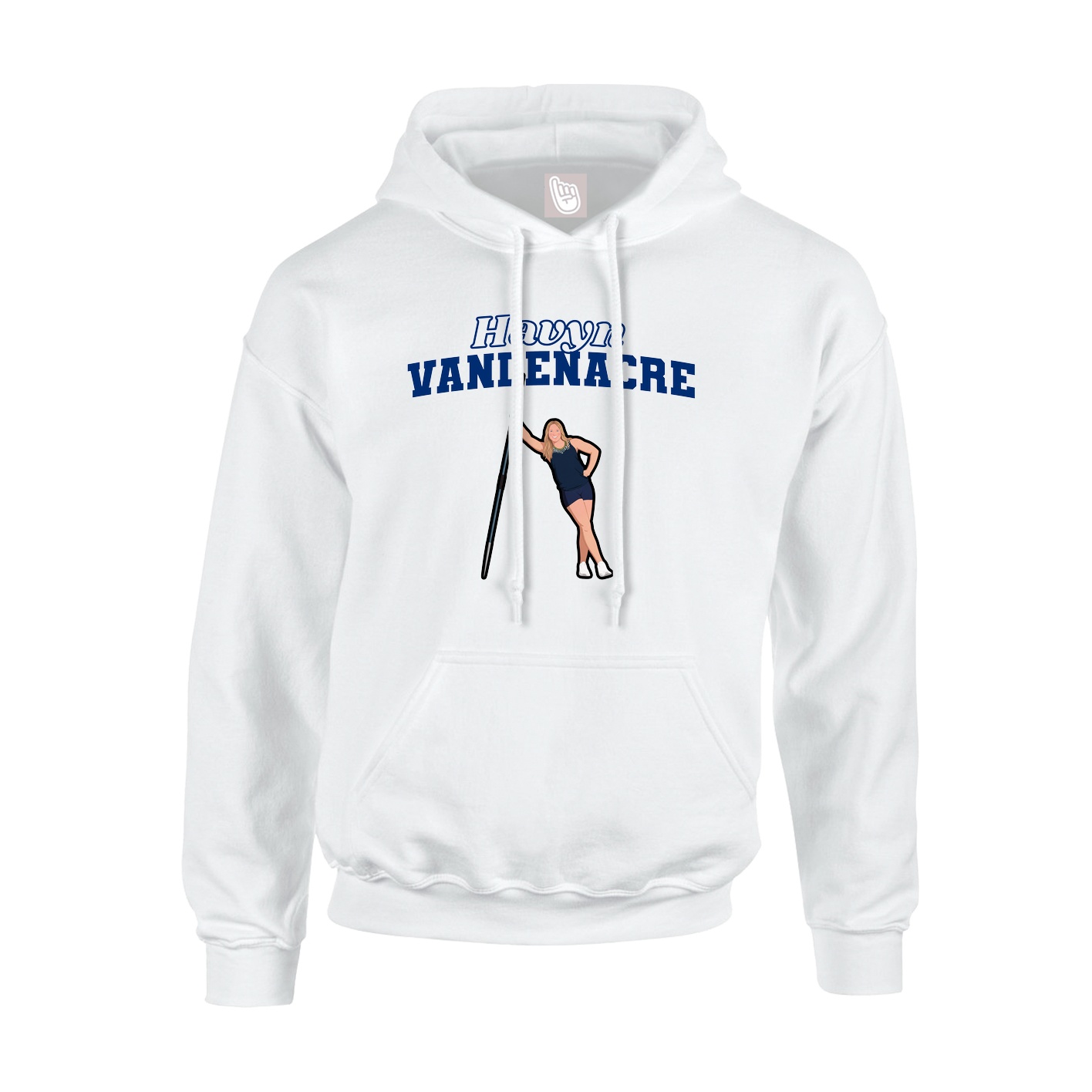 Hoodie — Name Arch in White