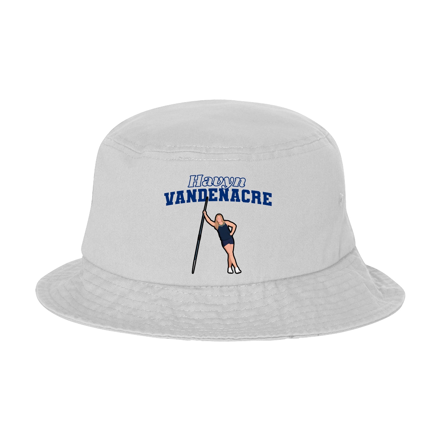 Bucket Cap — Name Arch in White