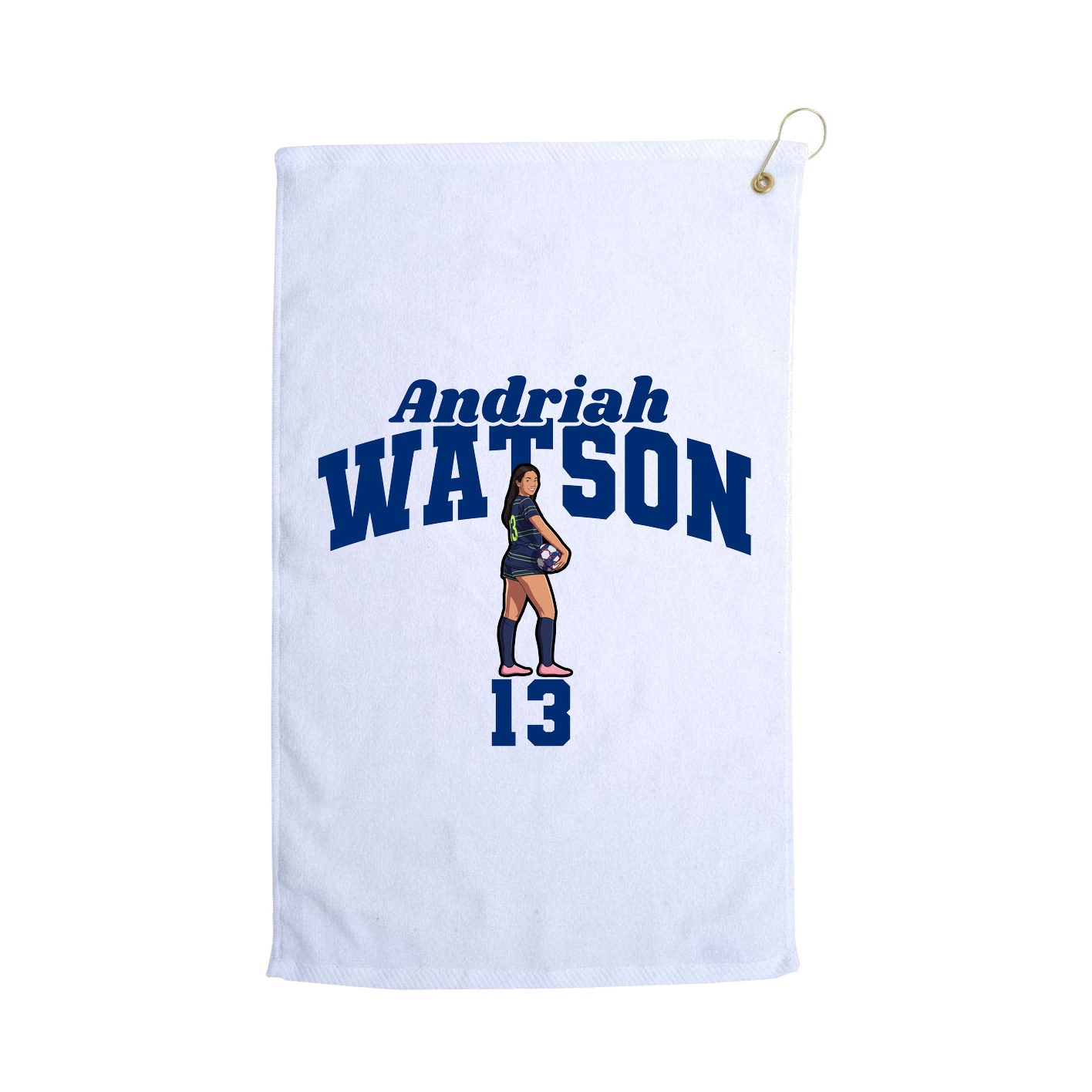 Golf Towel — Signature Arch in White