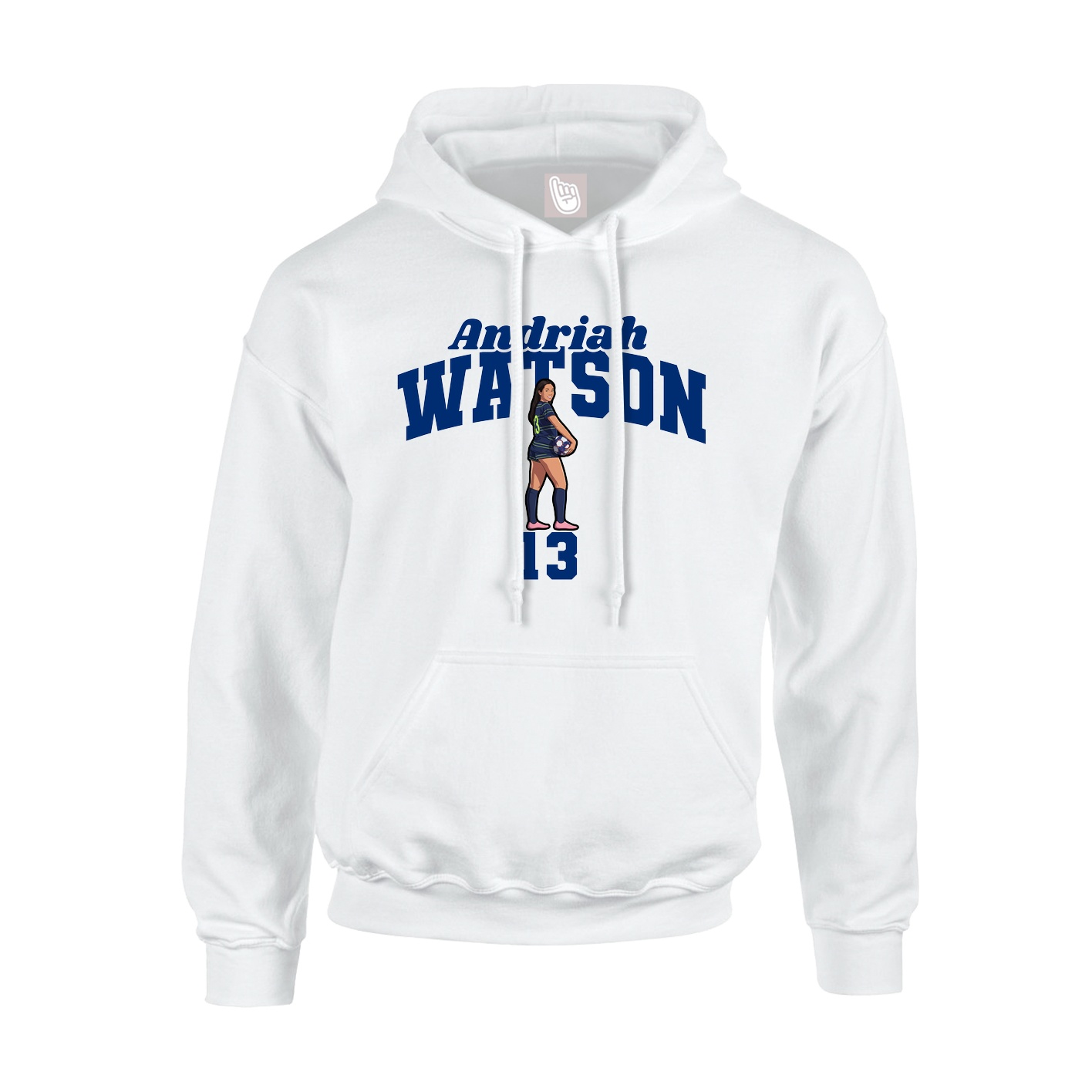 Hoodie — Signature Arch in White