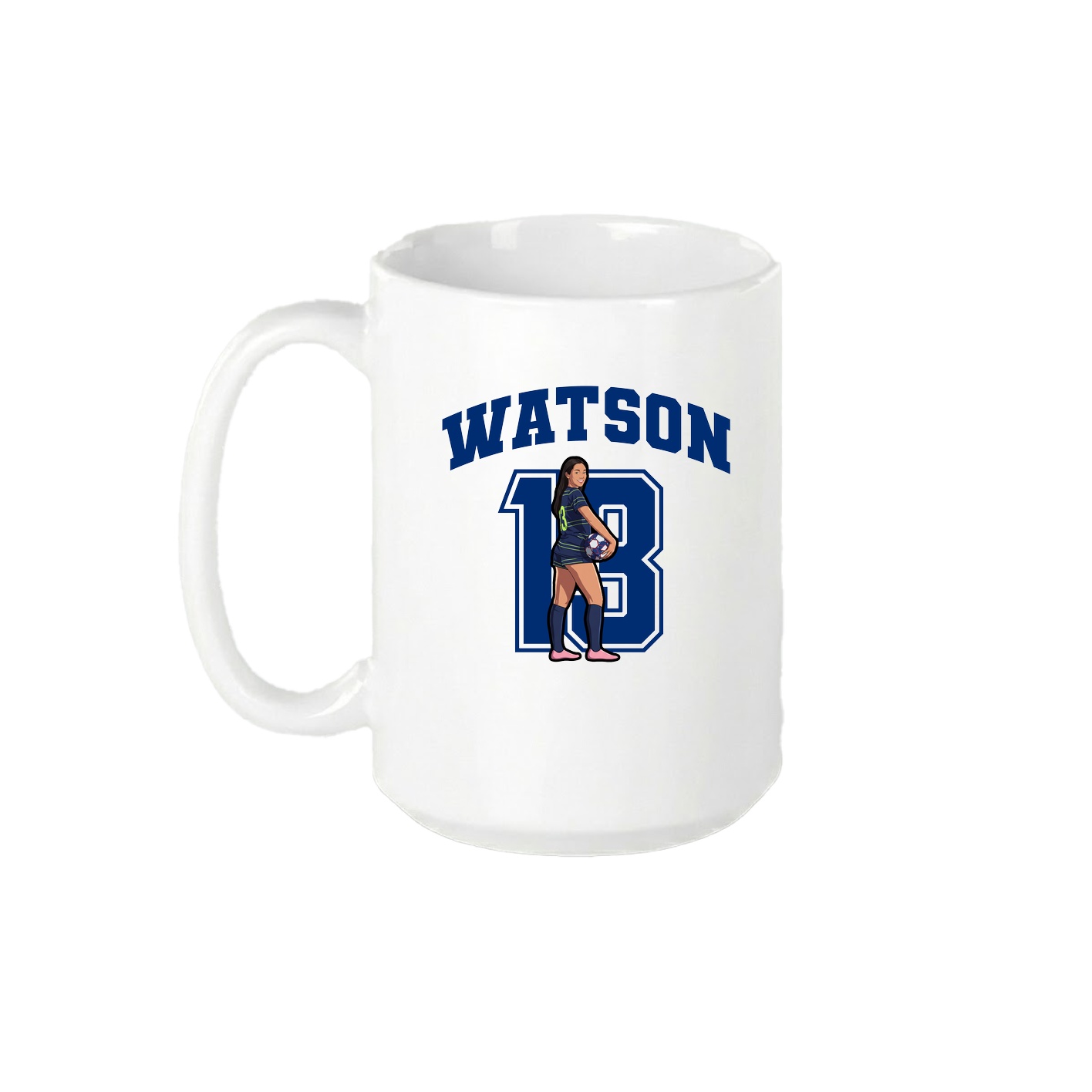 15oz Coffee Mug — Number in White