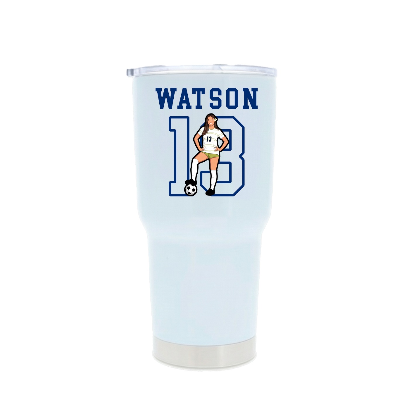 30oz Stainless Steel Tumbler — Shirsey in White