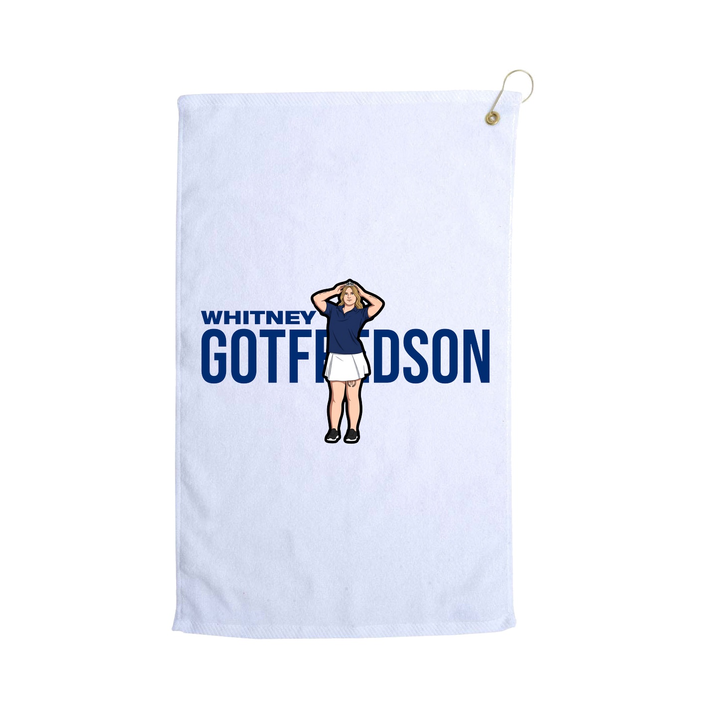 Golf Towel — Player Name in White