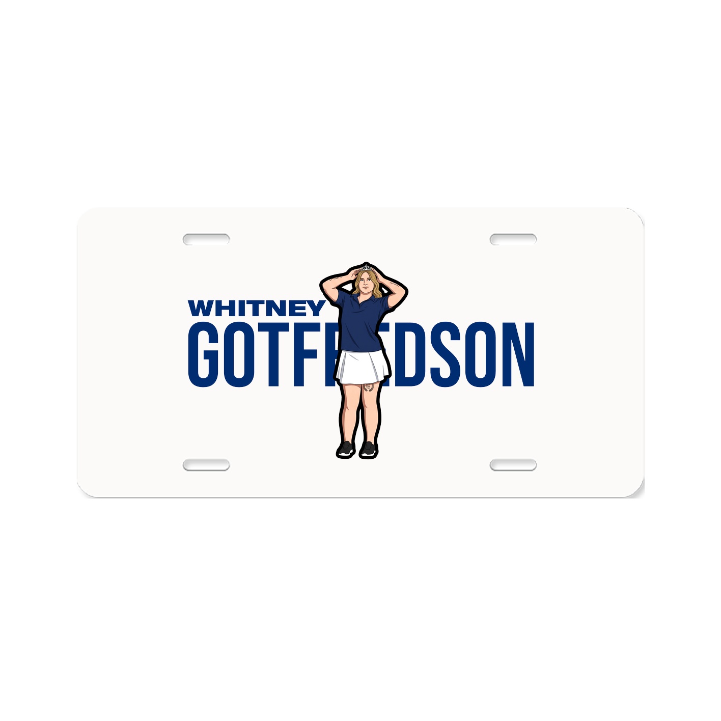 License Plate — Player Name in Classic