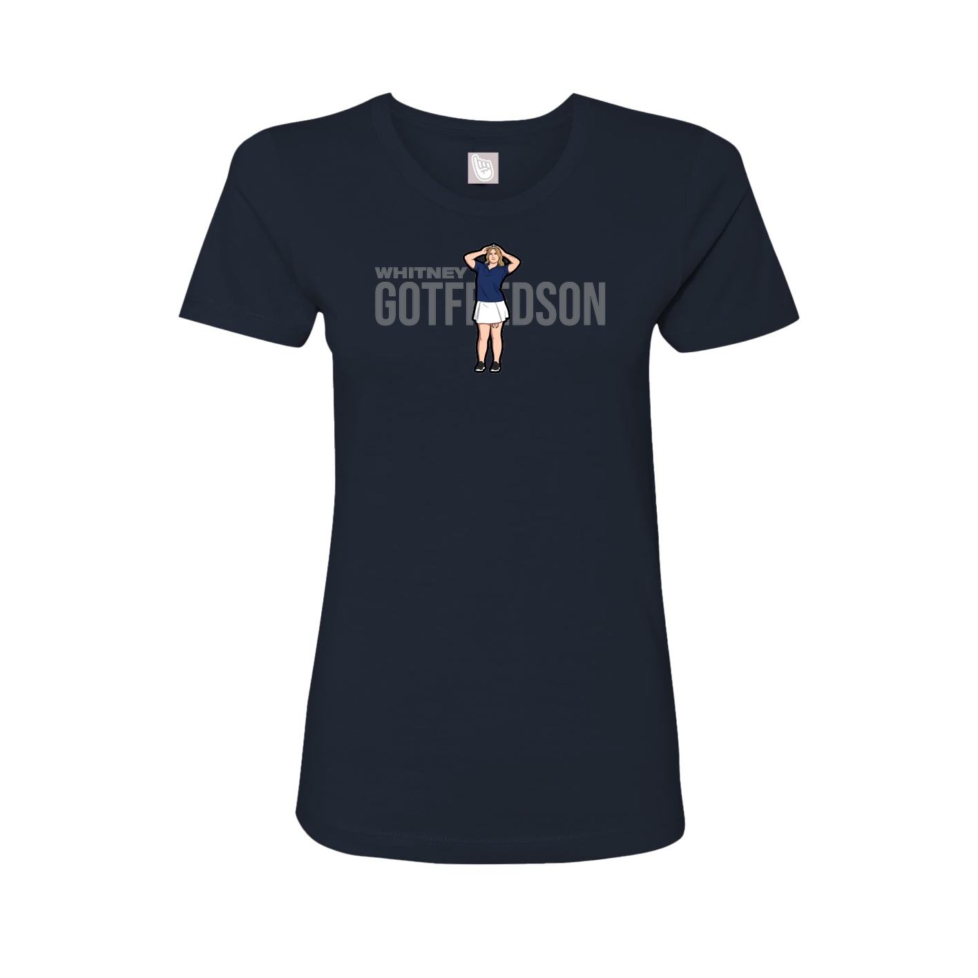 Womens Tee — Player Name in Navy