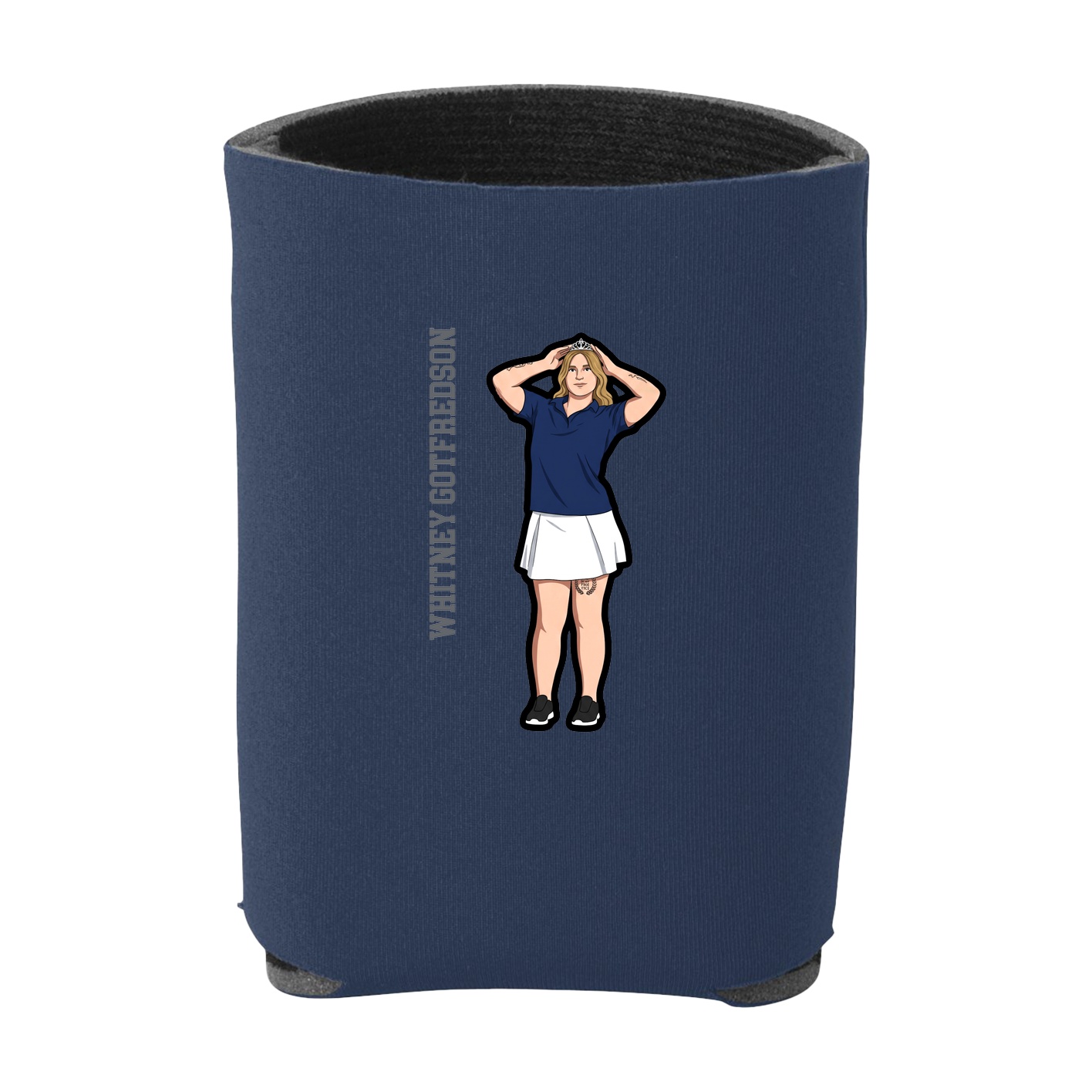 Can Holder — Name Vertical in Navy