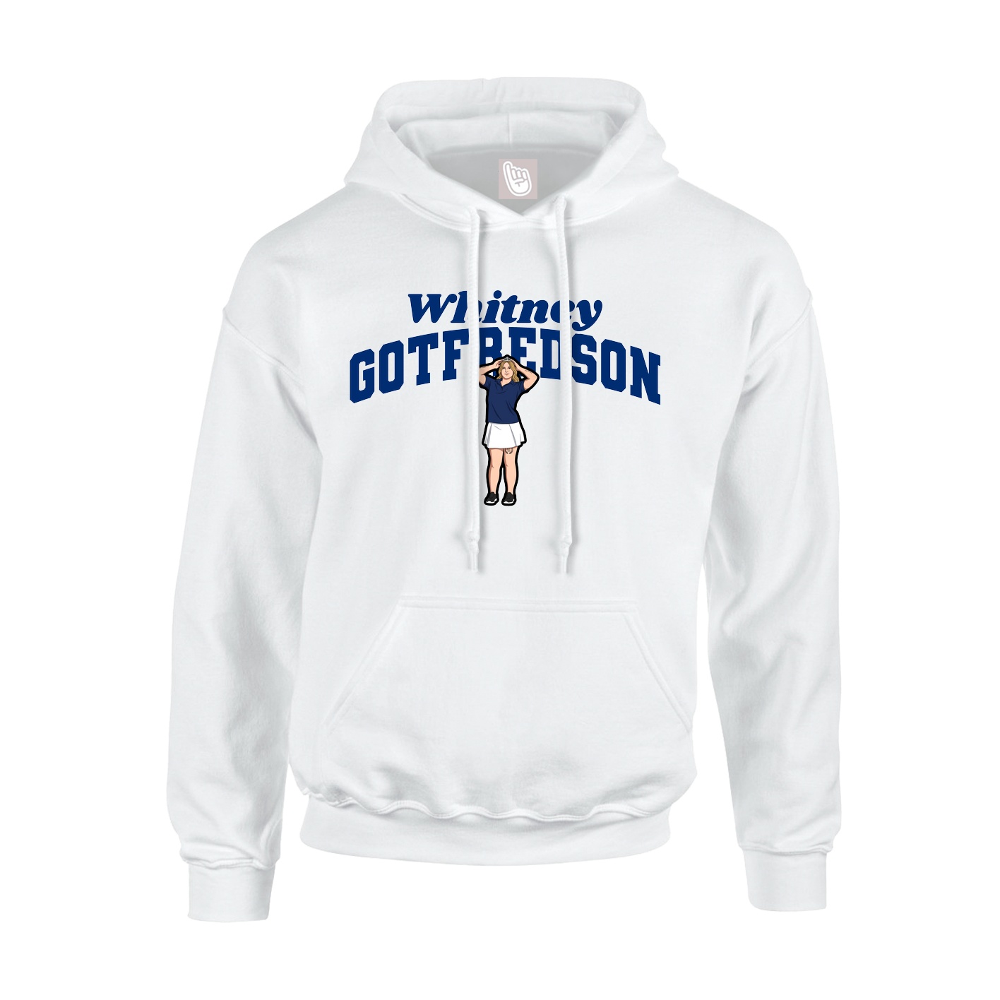Youth Hoodie — Signature Arch in White
