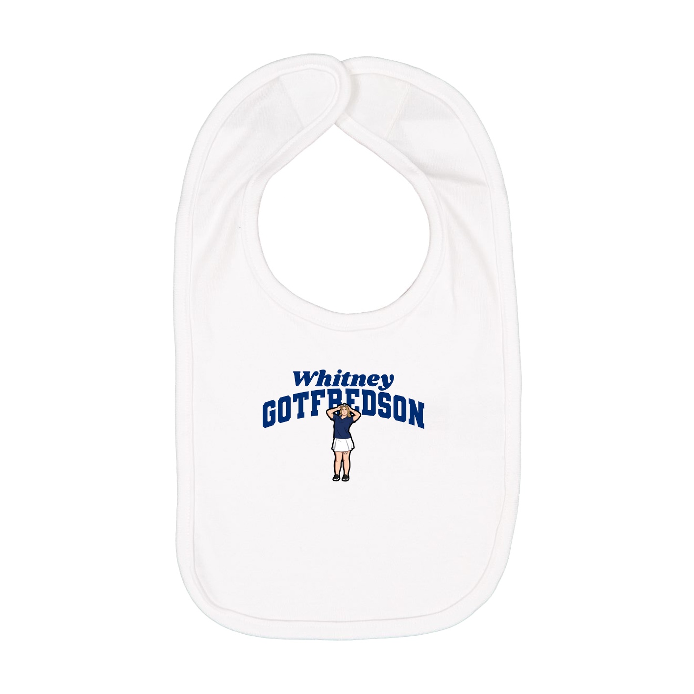 Infant Bib — Signature Arch in White