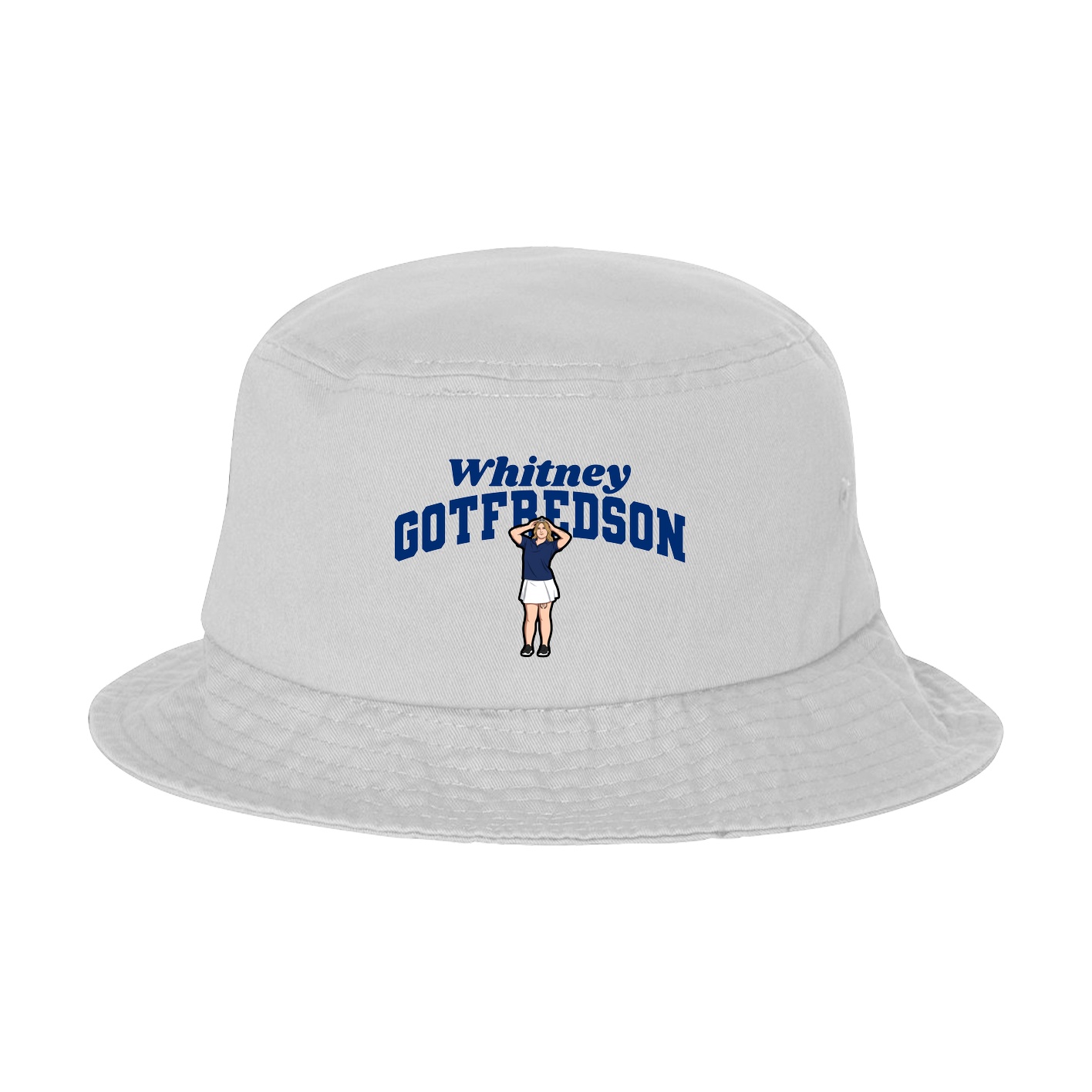 Bucket Cap — Signature Arch in White