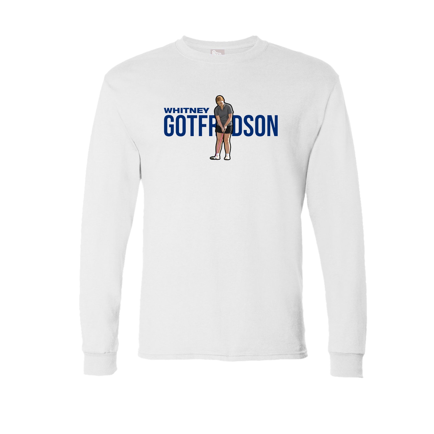 Long Sleeve Tee — Player Name in White
