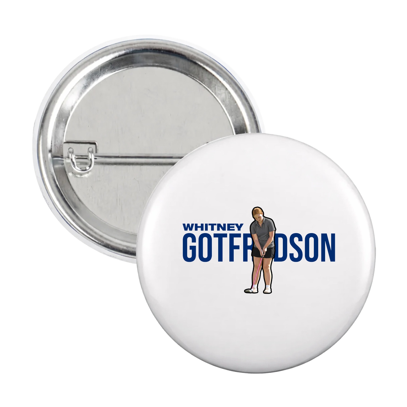 Game Day Button — Player Name in White