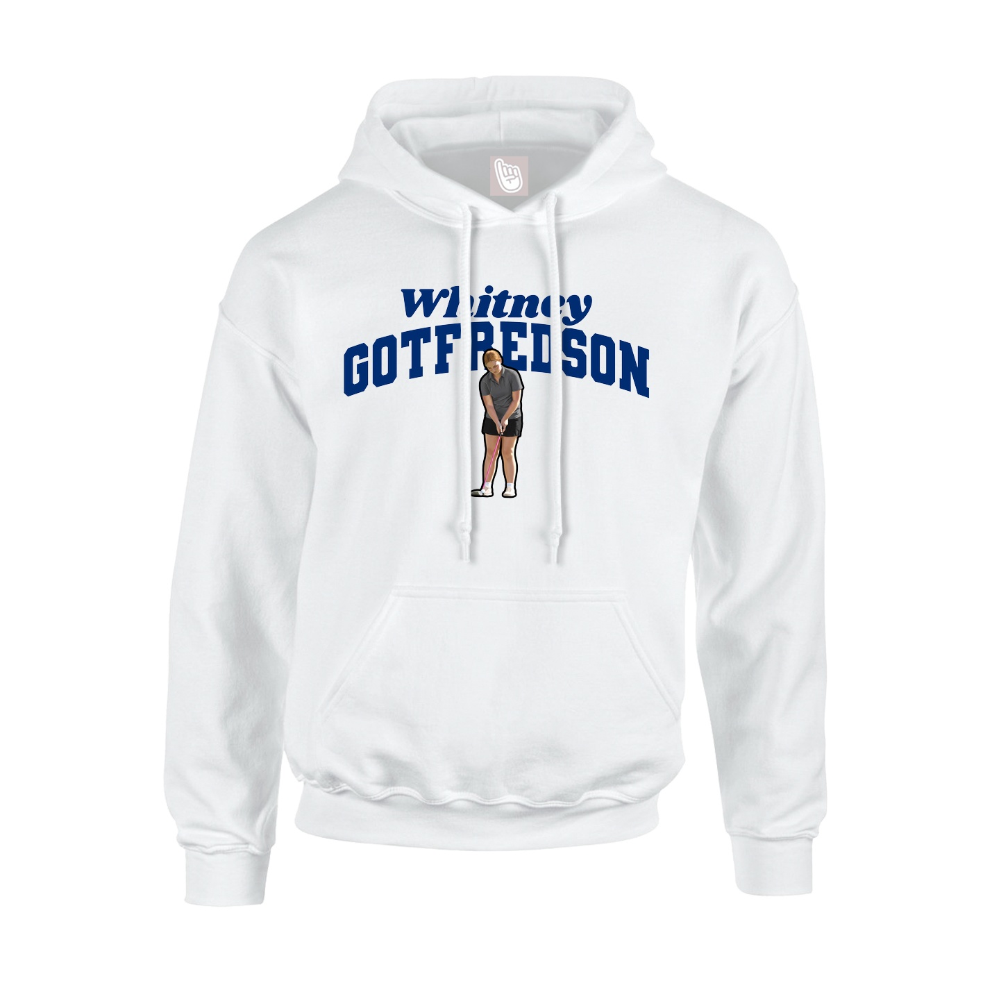 Hoodie — Signature Arch in White