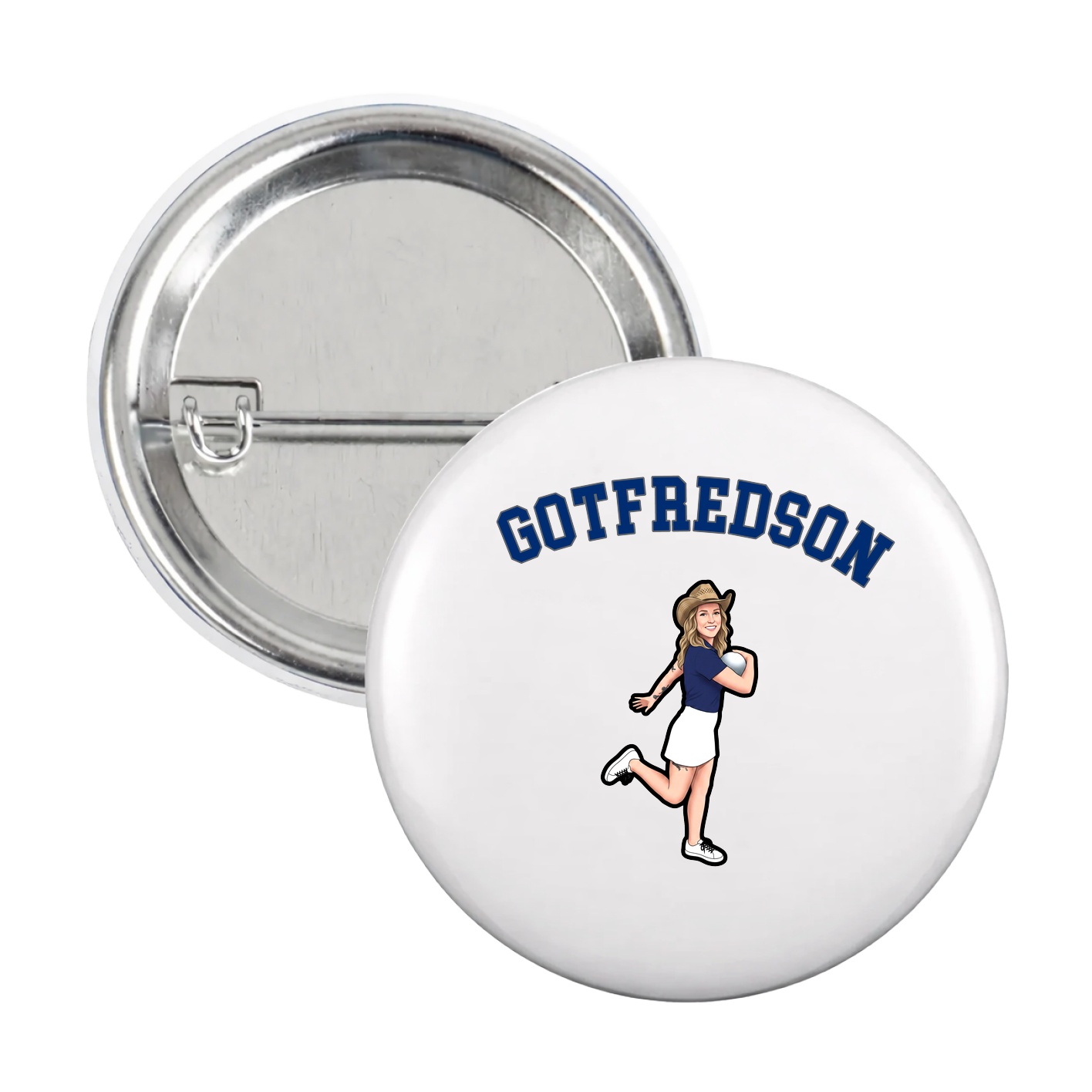 Game Day Button — Shirsey Arch in White