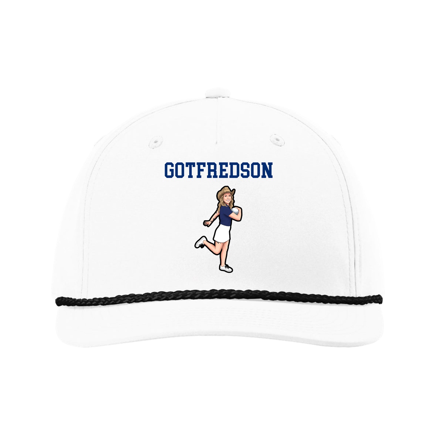 Five-Panel Classic Rope Cap — Shirsey in White