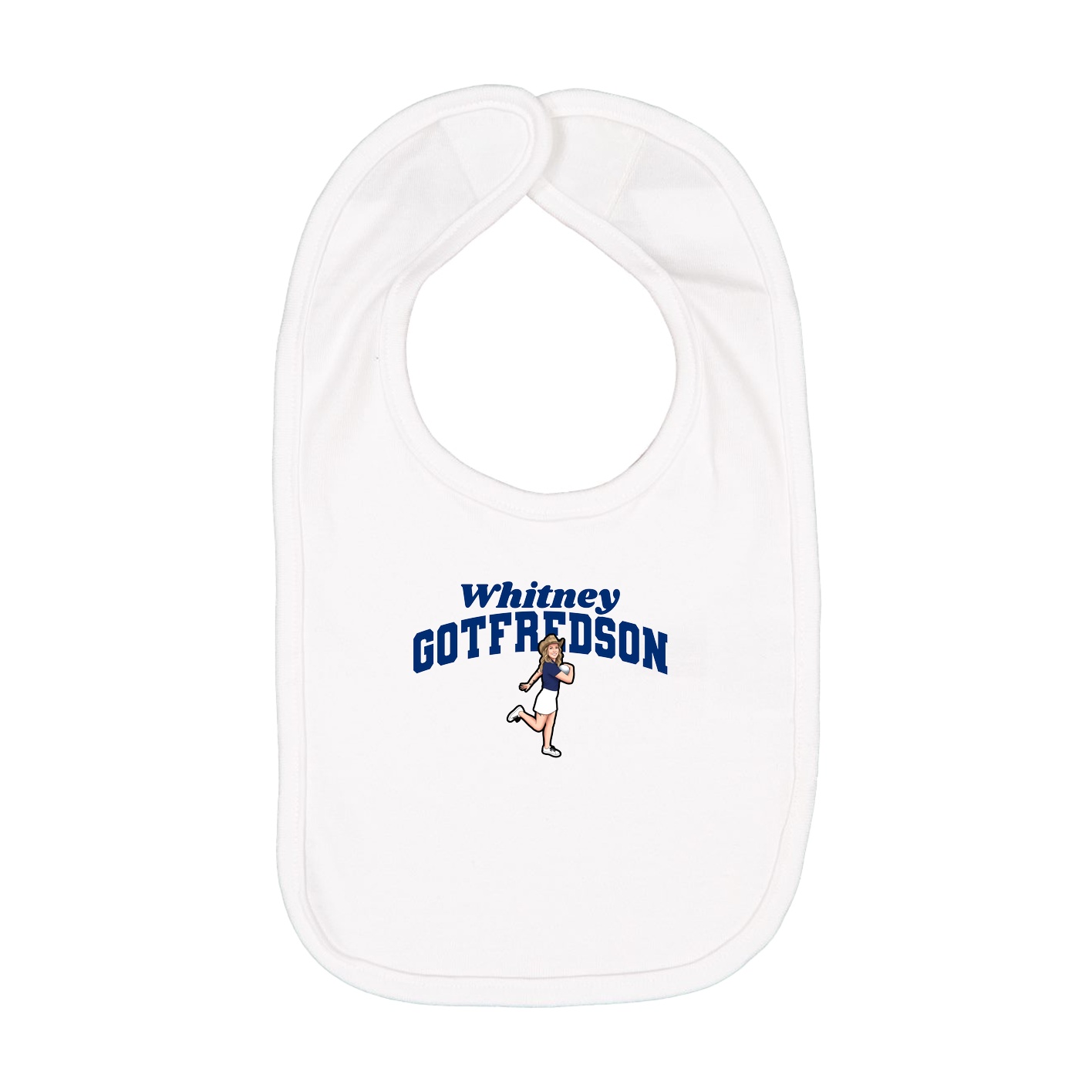Infant Bib — Signature Arch in White