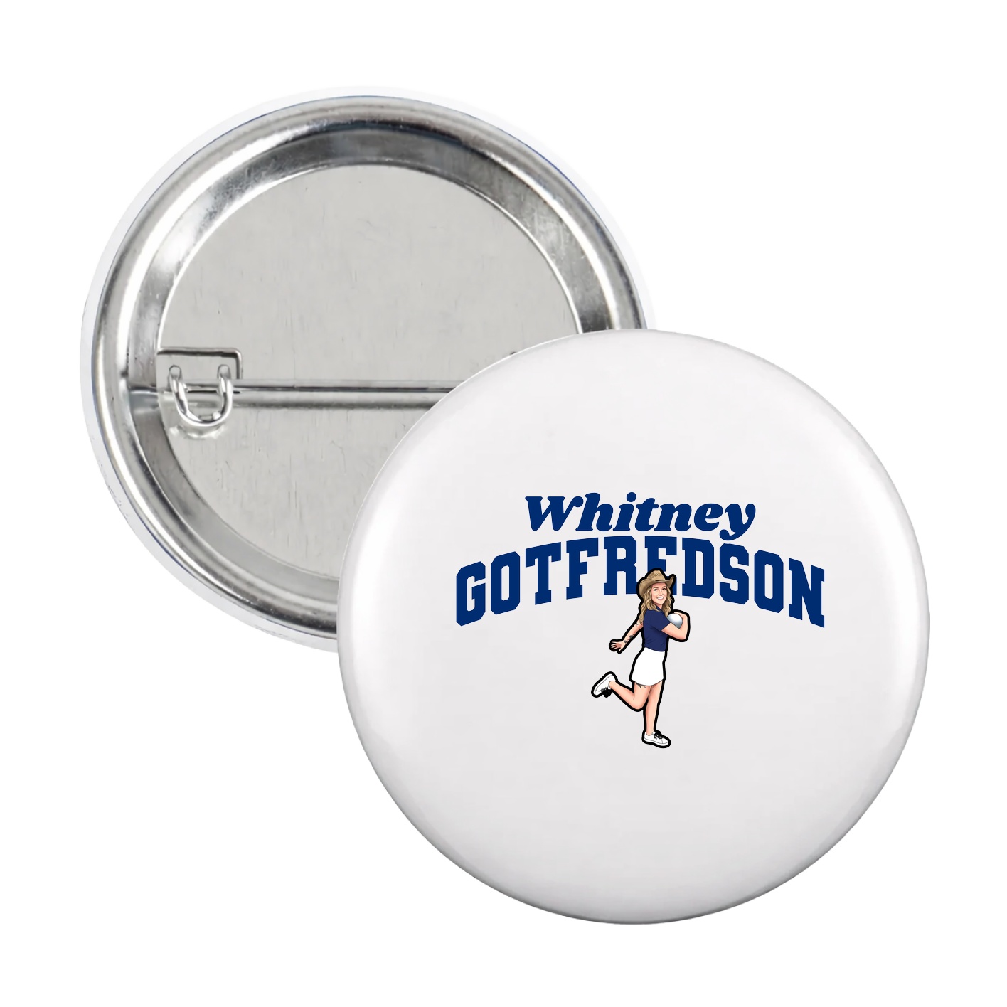 Game Day Button — Signature Arch in White