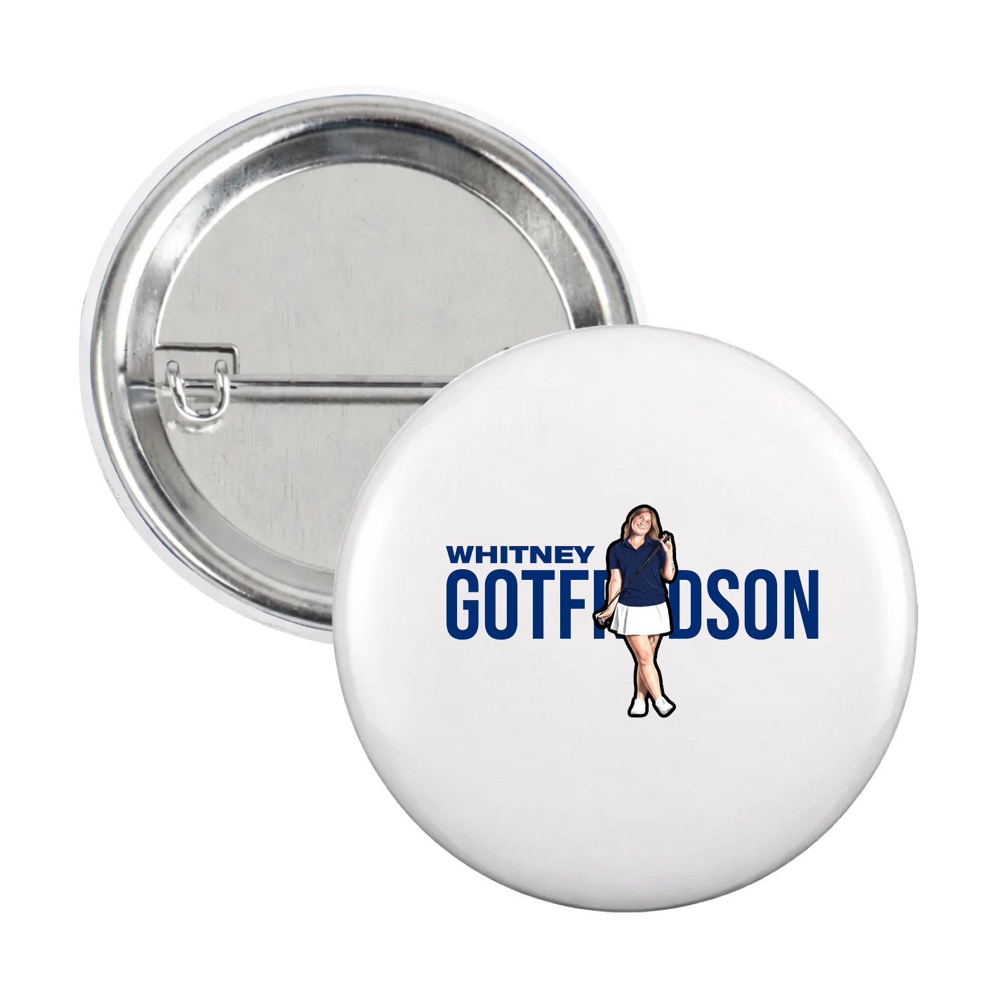Game Day Button — Player Name in White