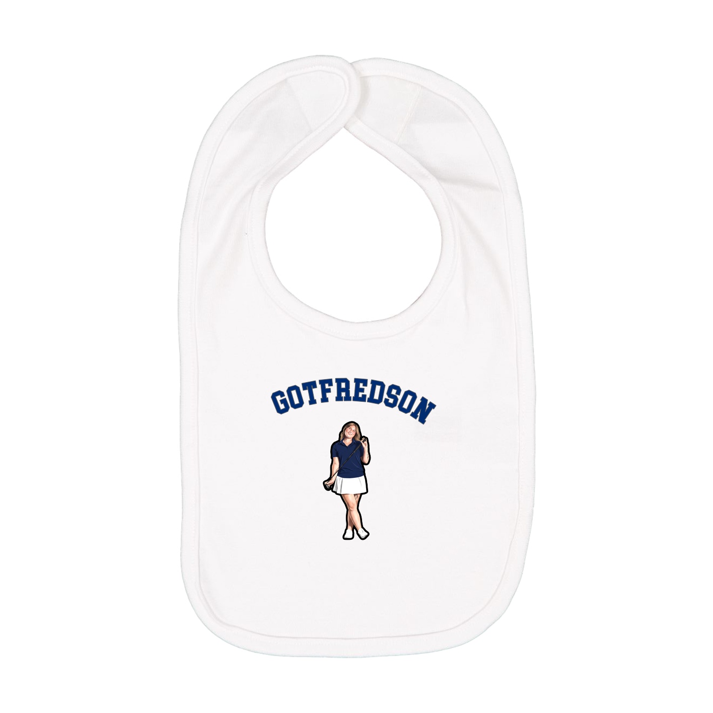 Infant Bib — Shirsey Arch in White