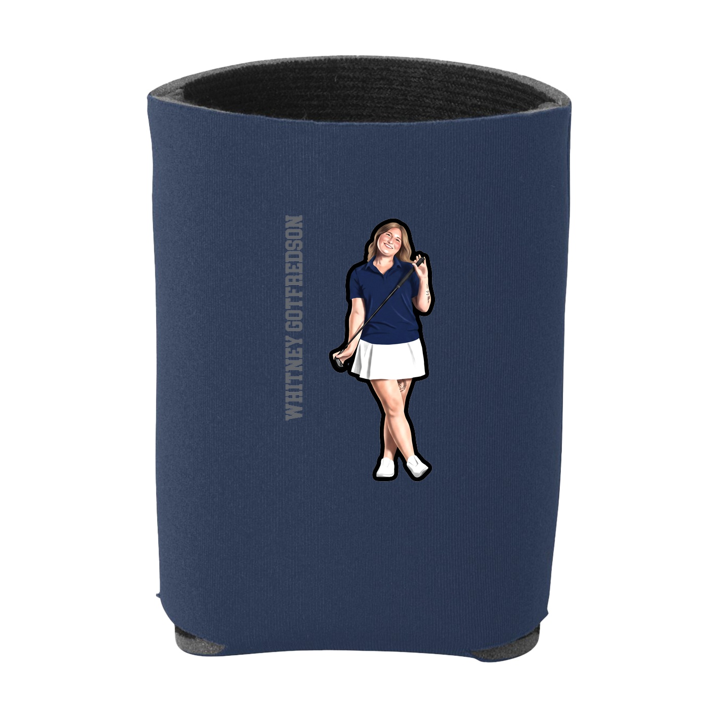 Can Holder — Name Vertical in Navy