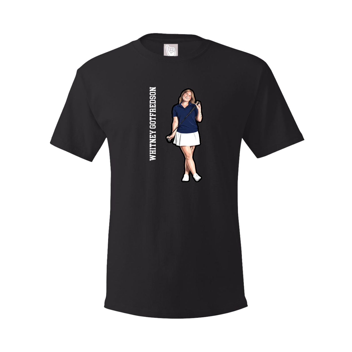 Tee — Name Vertical in Black
