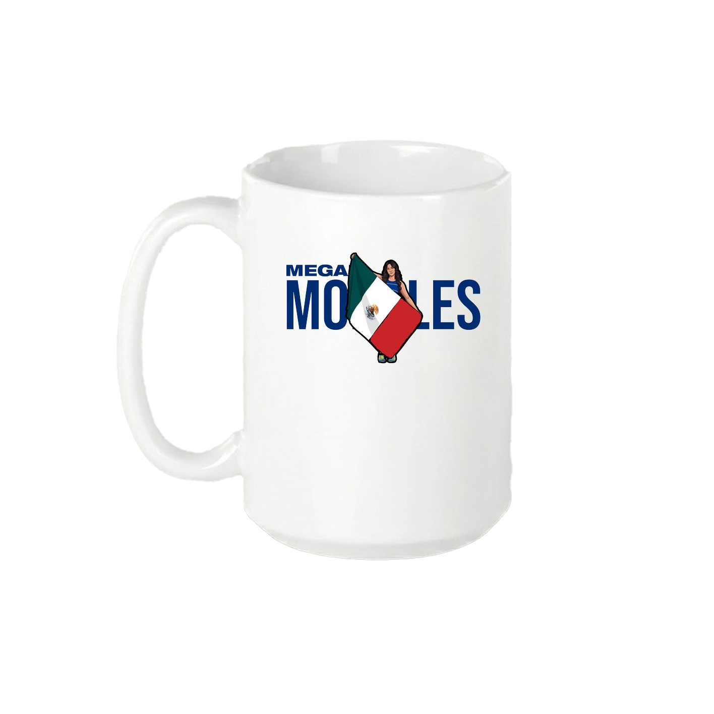 15oz Coffee Mug — Player Name in White