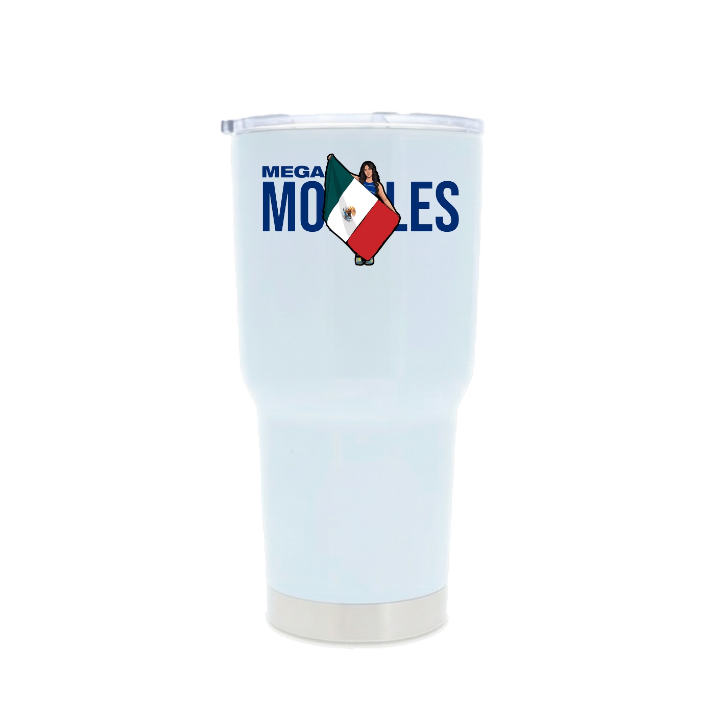 30oz Stainless Steel Tumbler — Player Name in White