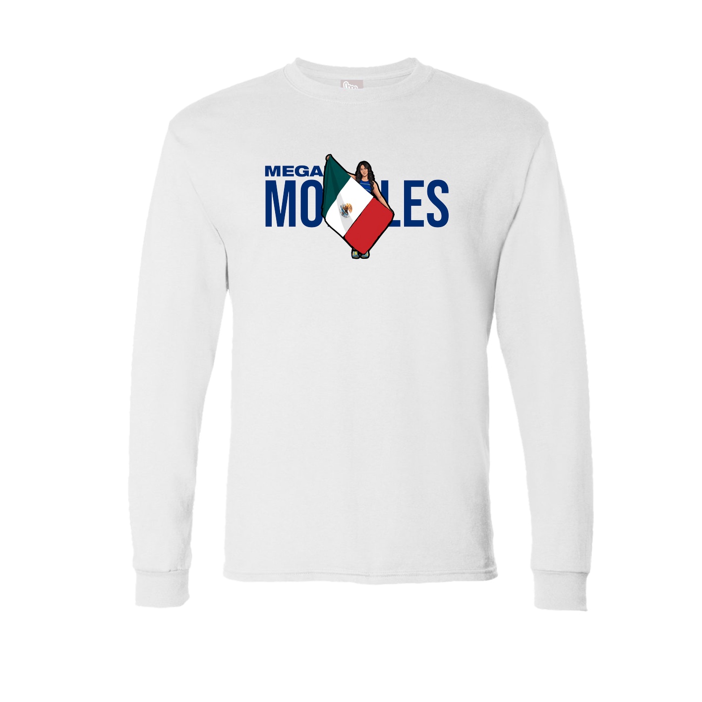 Long Sleeve Tee — Player Name in White