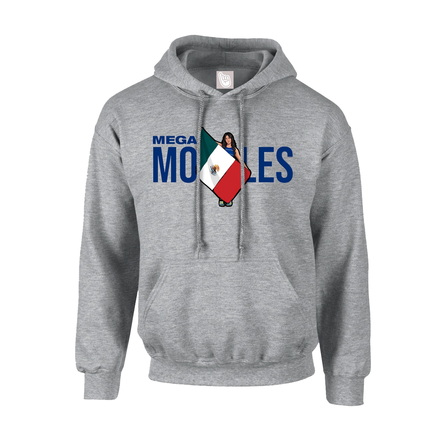Youth Hoodie — Player Name in Grey