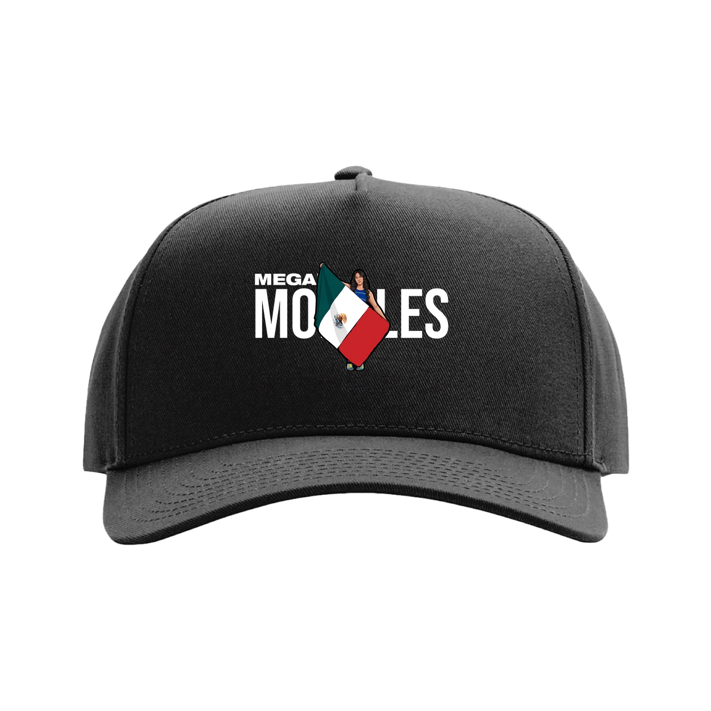 Full Fabric Five-Panel Champ Cap — Player Name in Black