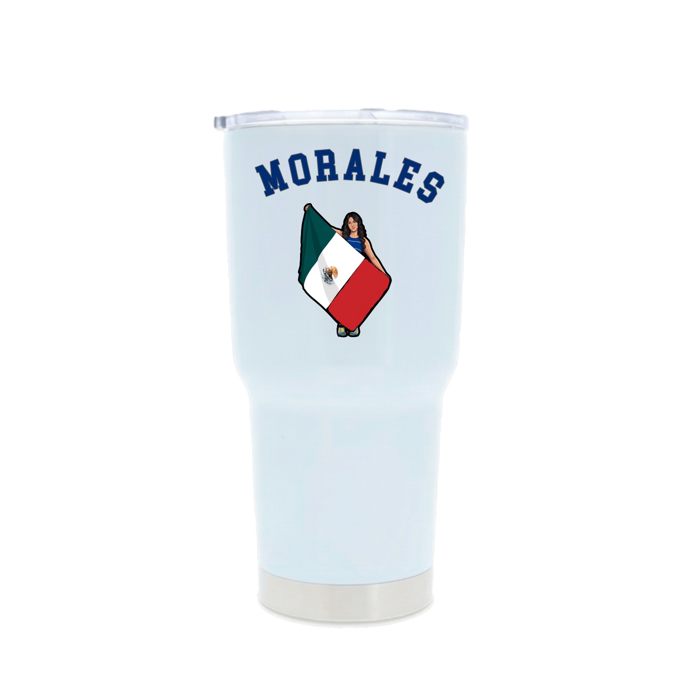 30oz Stainless Steel Tumbler — Shirsey Arch in White