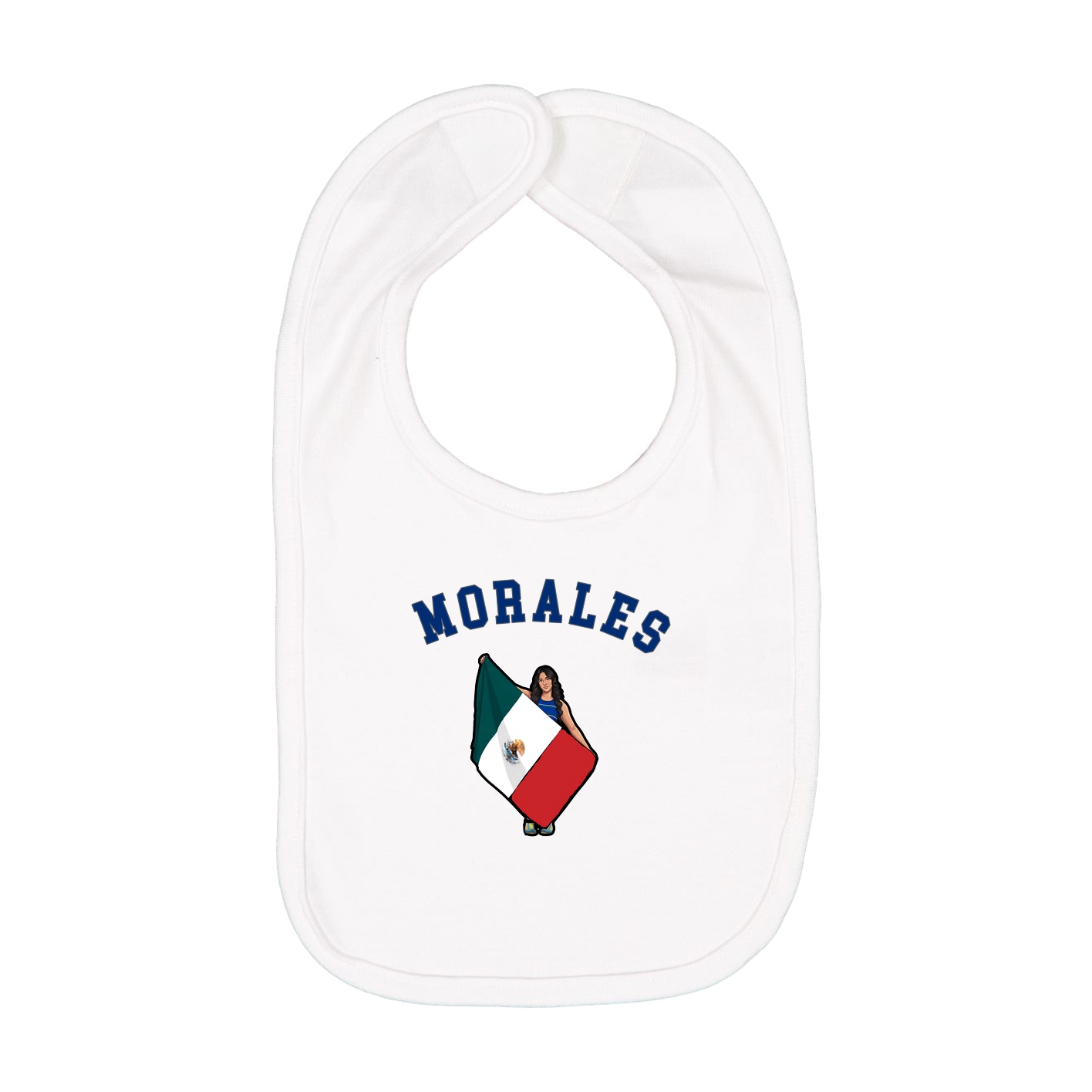 Infant Bib — Shirsey Arch in White