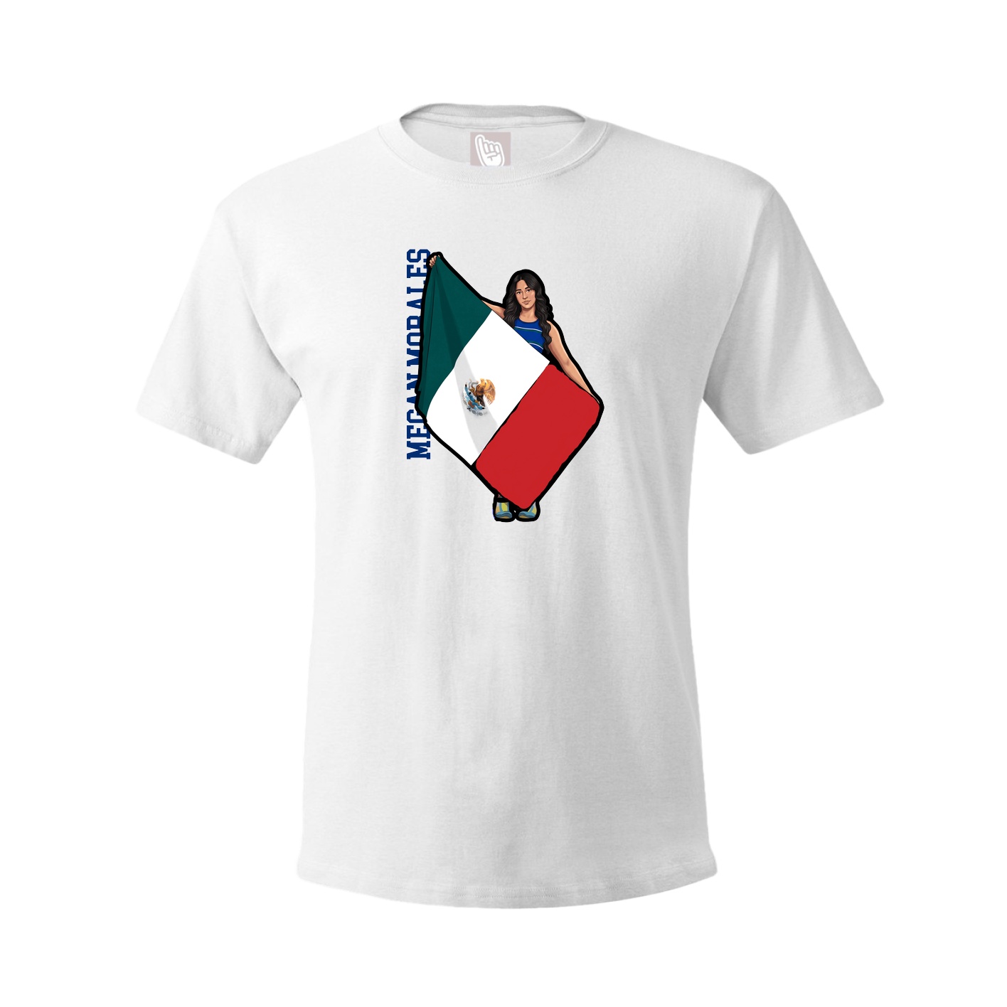 Youth Tee — Name Vertical in White