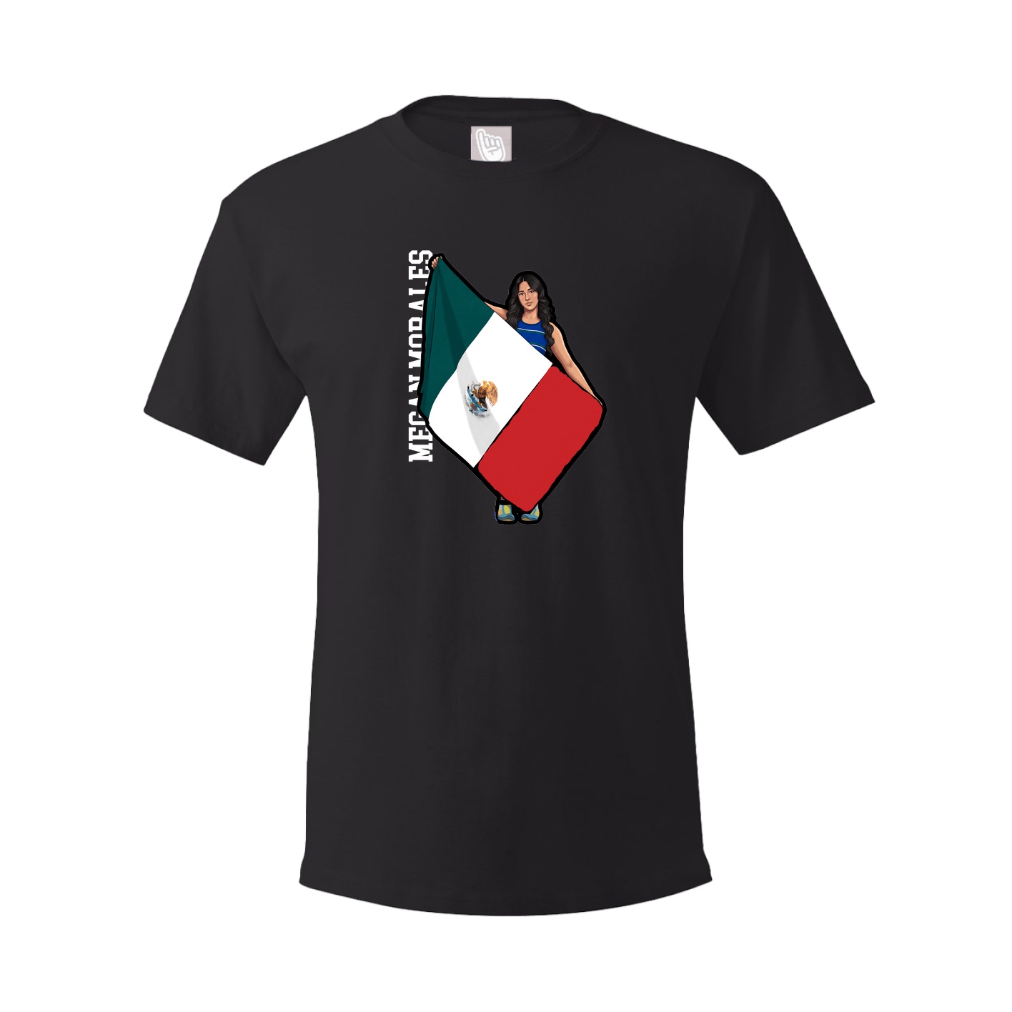 Youth Tee — Name Vertical in Black
