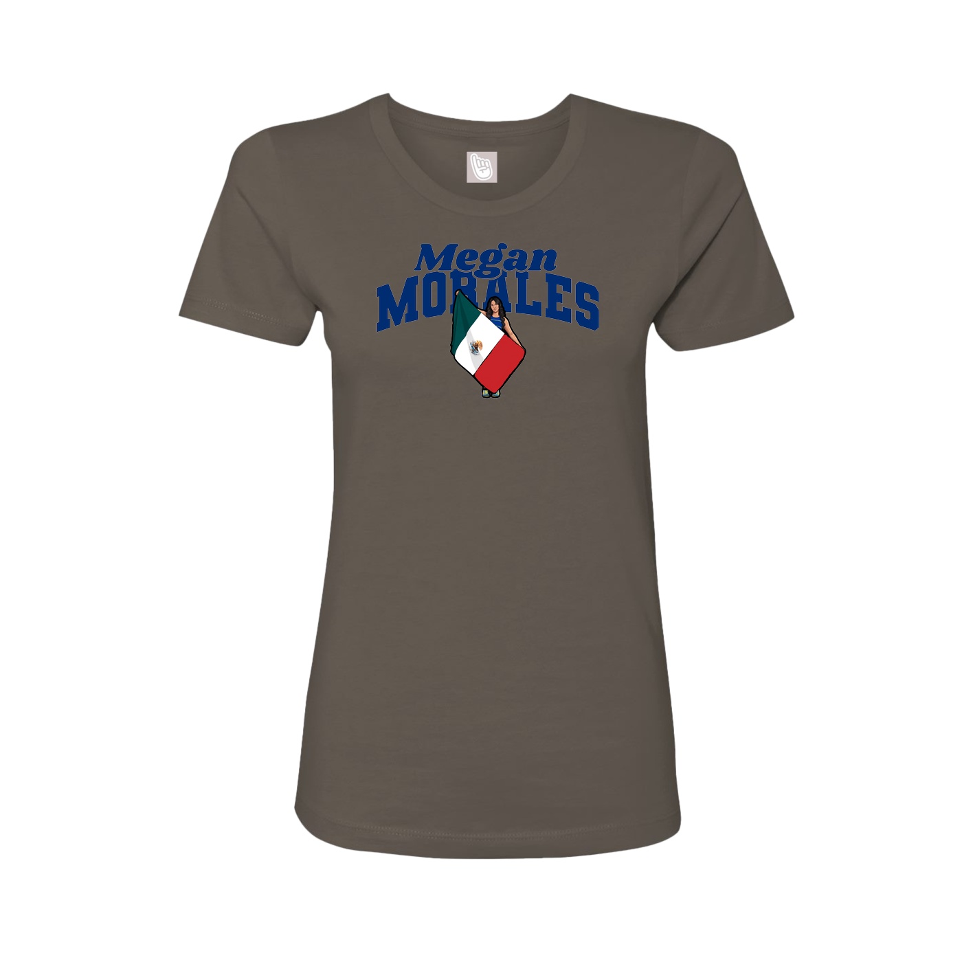 Fitted Women's Tee — Signature Arch in Grey