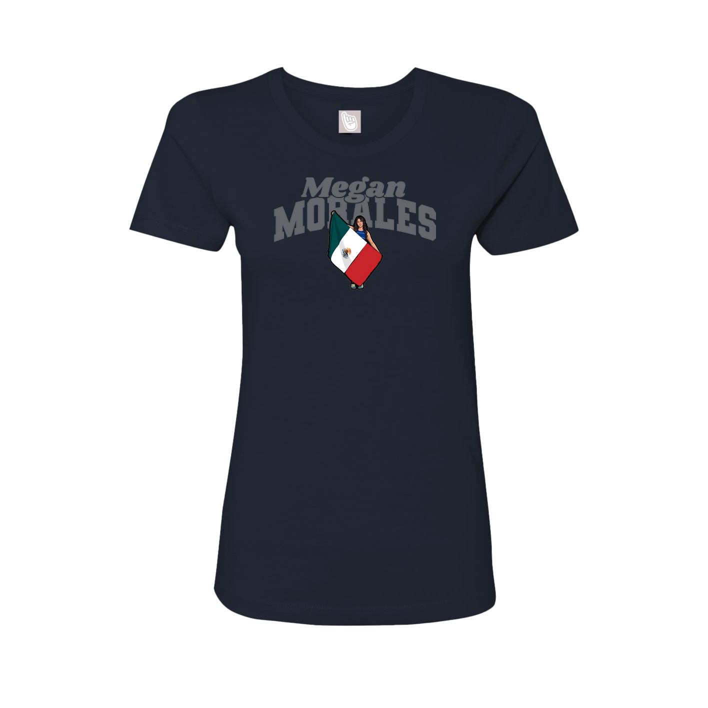 Fitted Women's Tee — Signature Arch in Navy