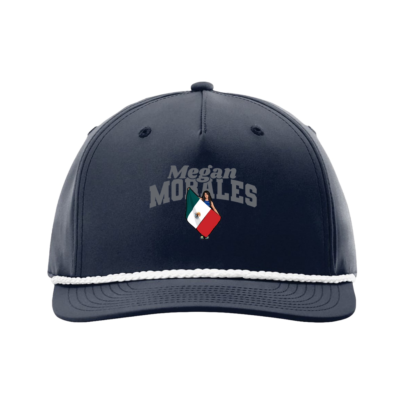Five-Panel Classic Rope Cap — Signature Arch in Navy