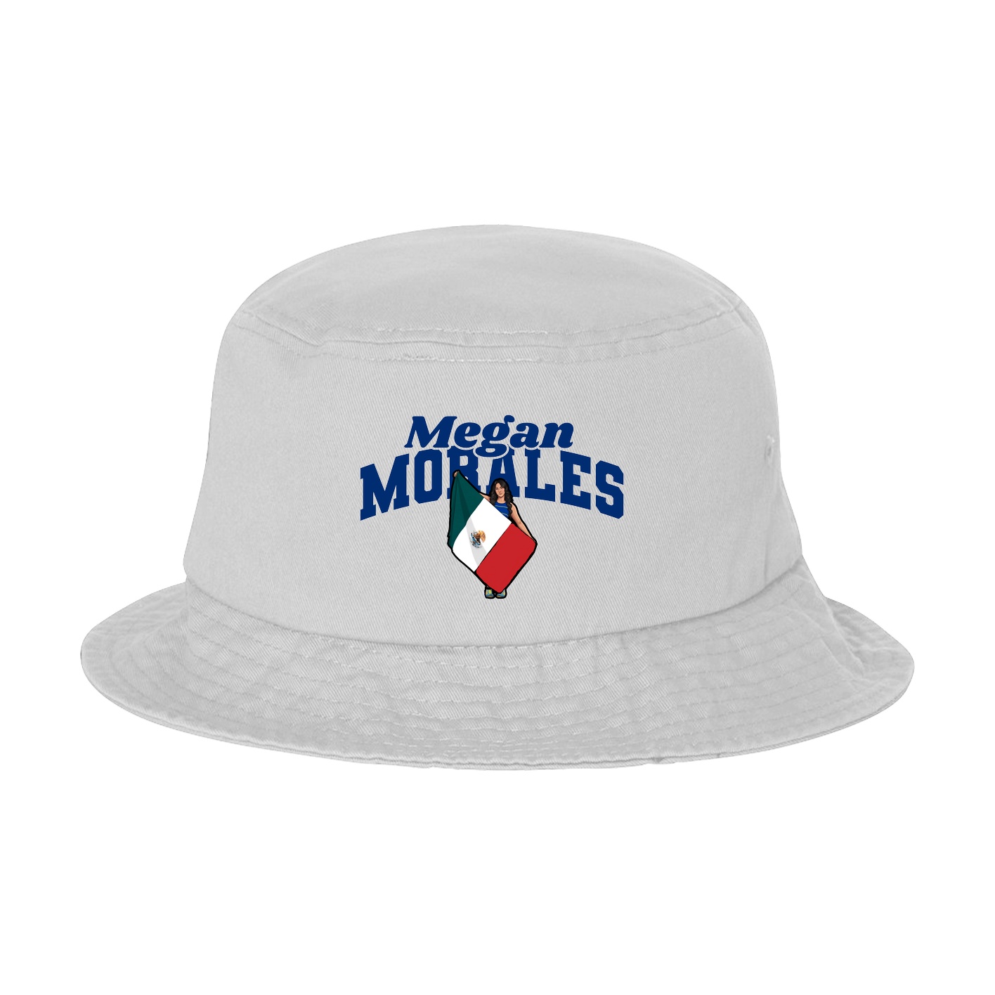 Bucket Cap — Signature Arch in White