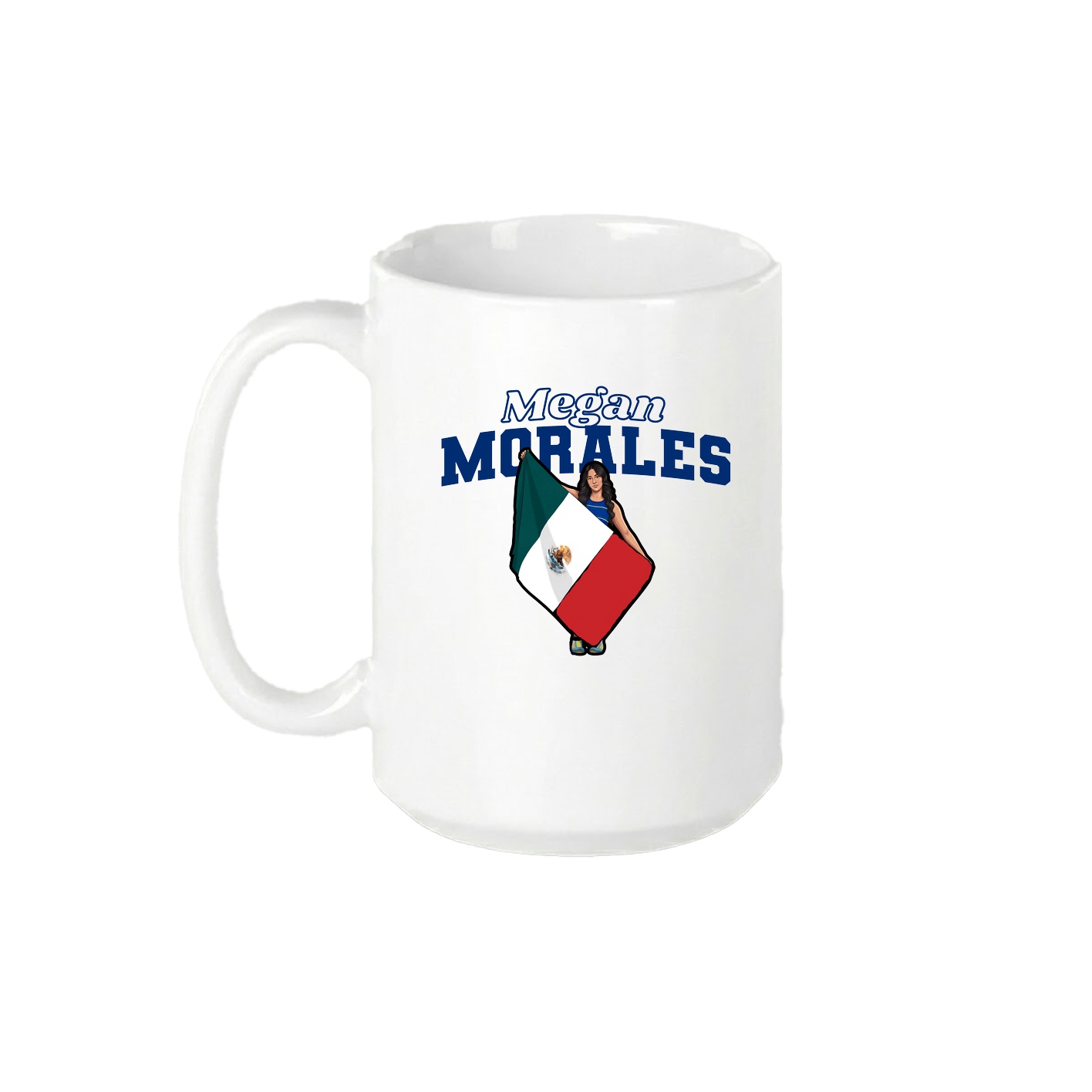 15oz Coffee Mug — Name Arch in White