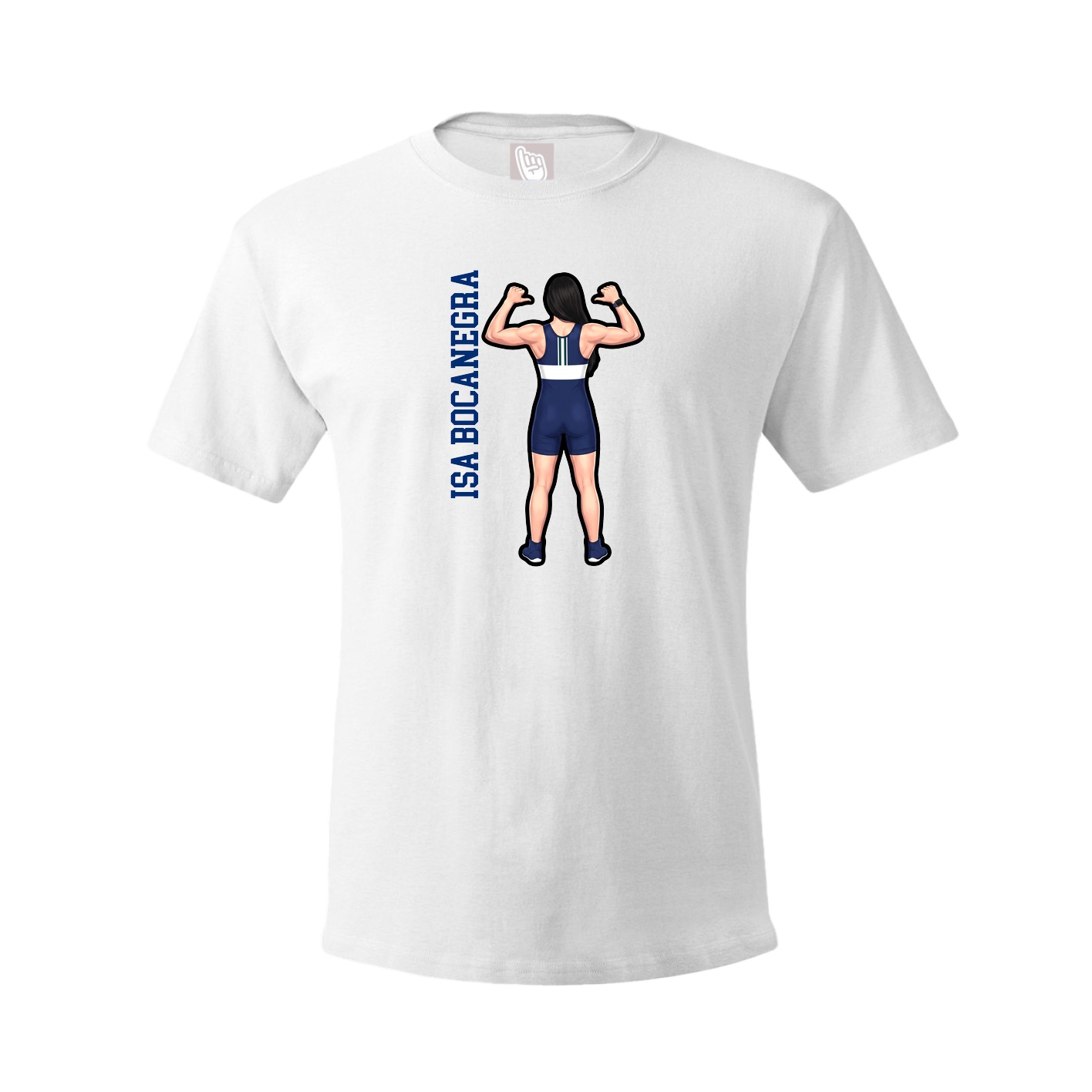 Tee — Name Vertical in White