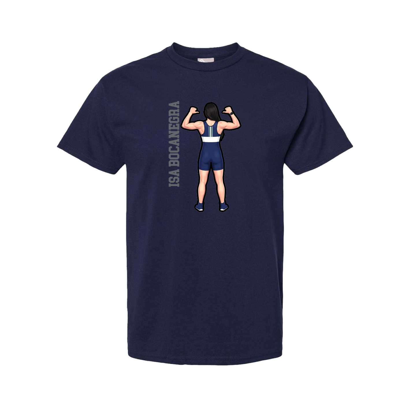 Youth Tee — Name Vertical in Navy
