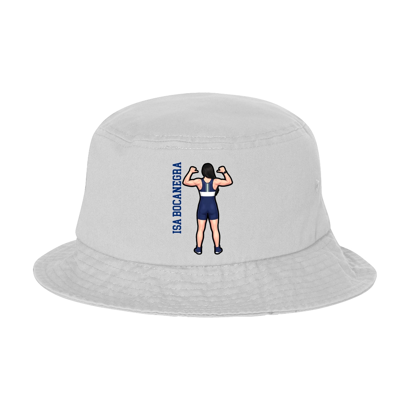 Bucket Cap — Name Vertical in White