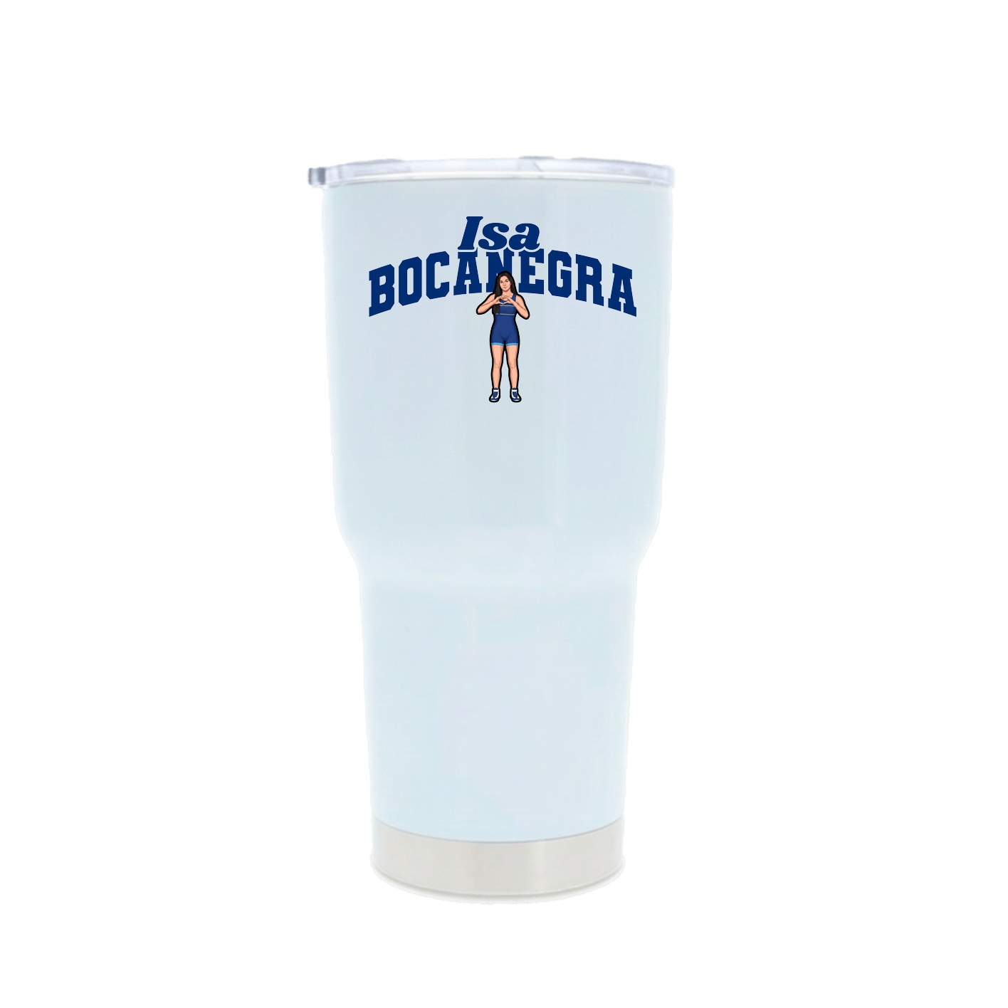30oz Stainless Steel Tumbler — Signature Arch in White