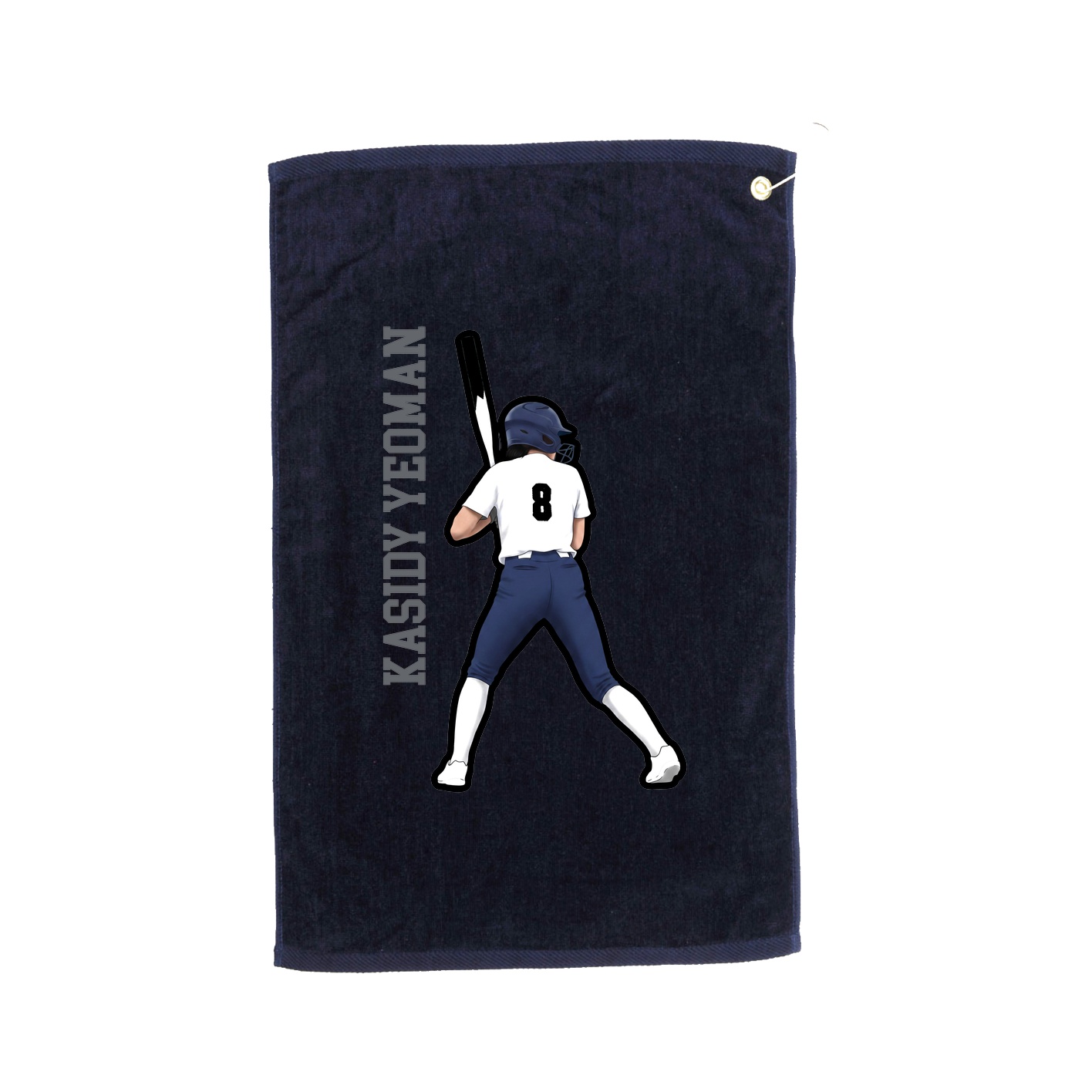 Golf Towel — Name Vertical in Navy